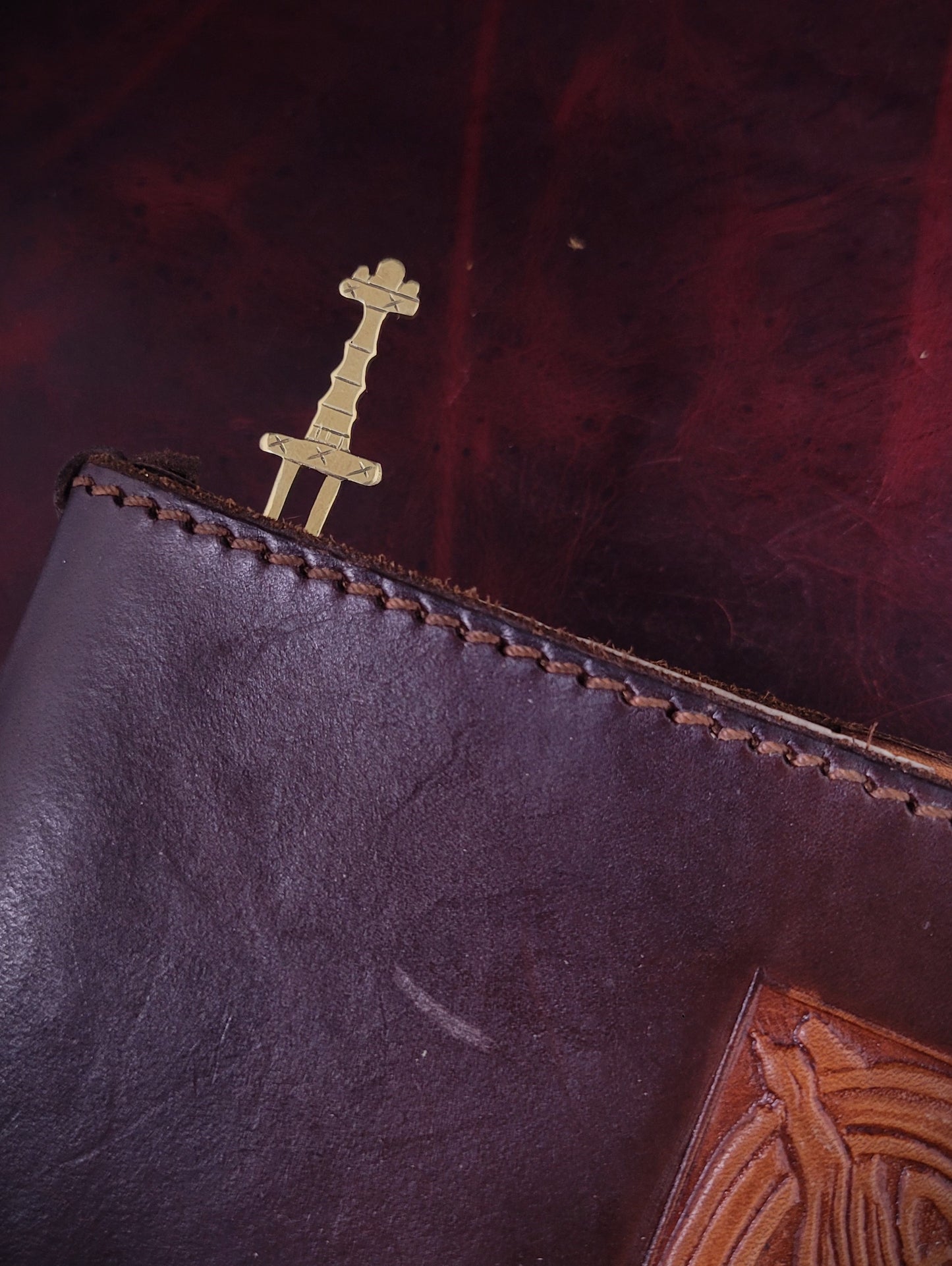 Brass Carolingian sword bookmark