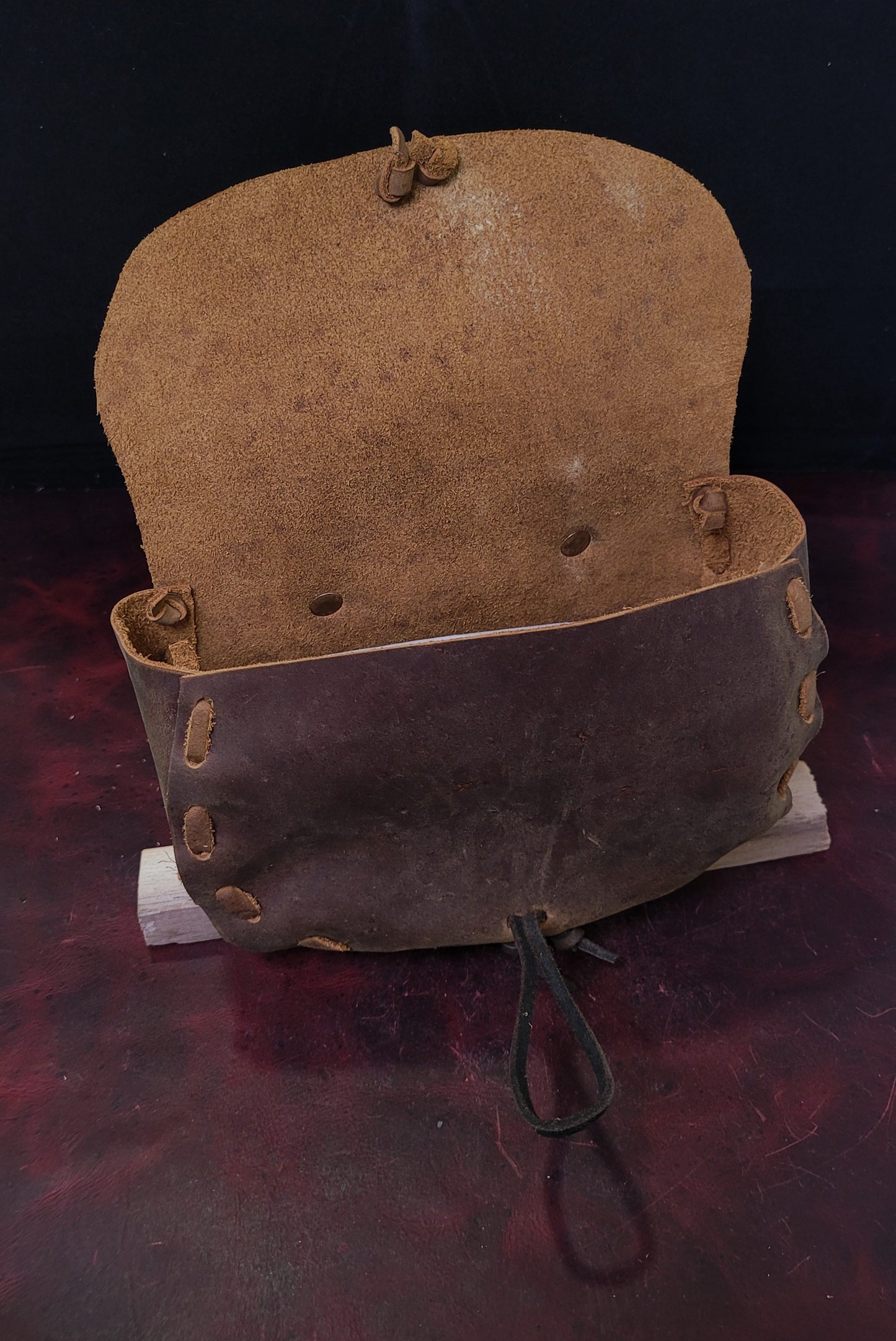 Leather hip pouch -Brown 3
