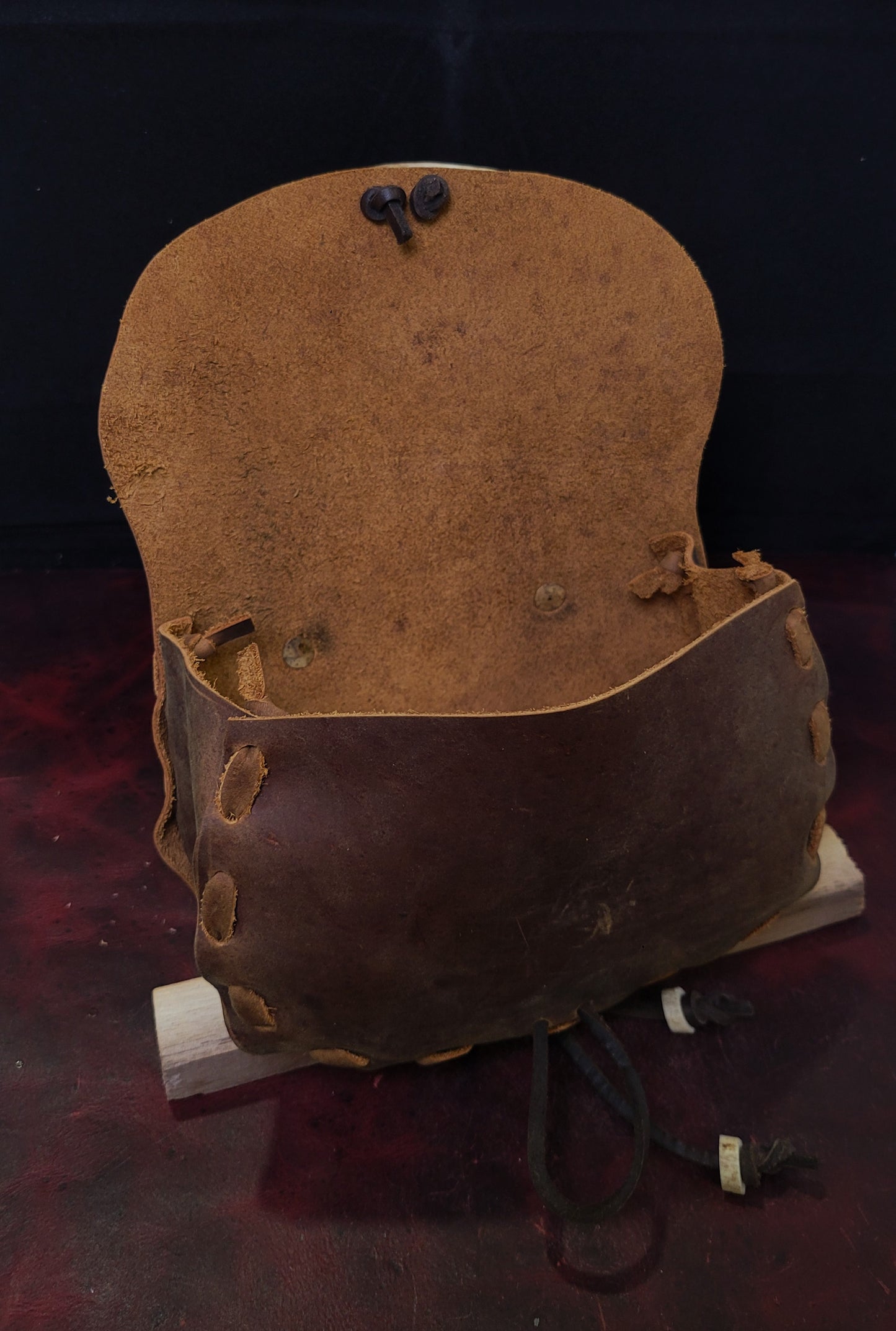 Leather hip pouch -Brown 2