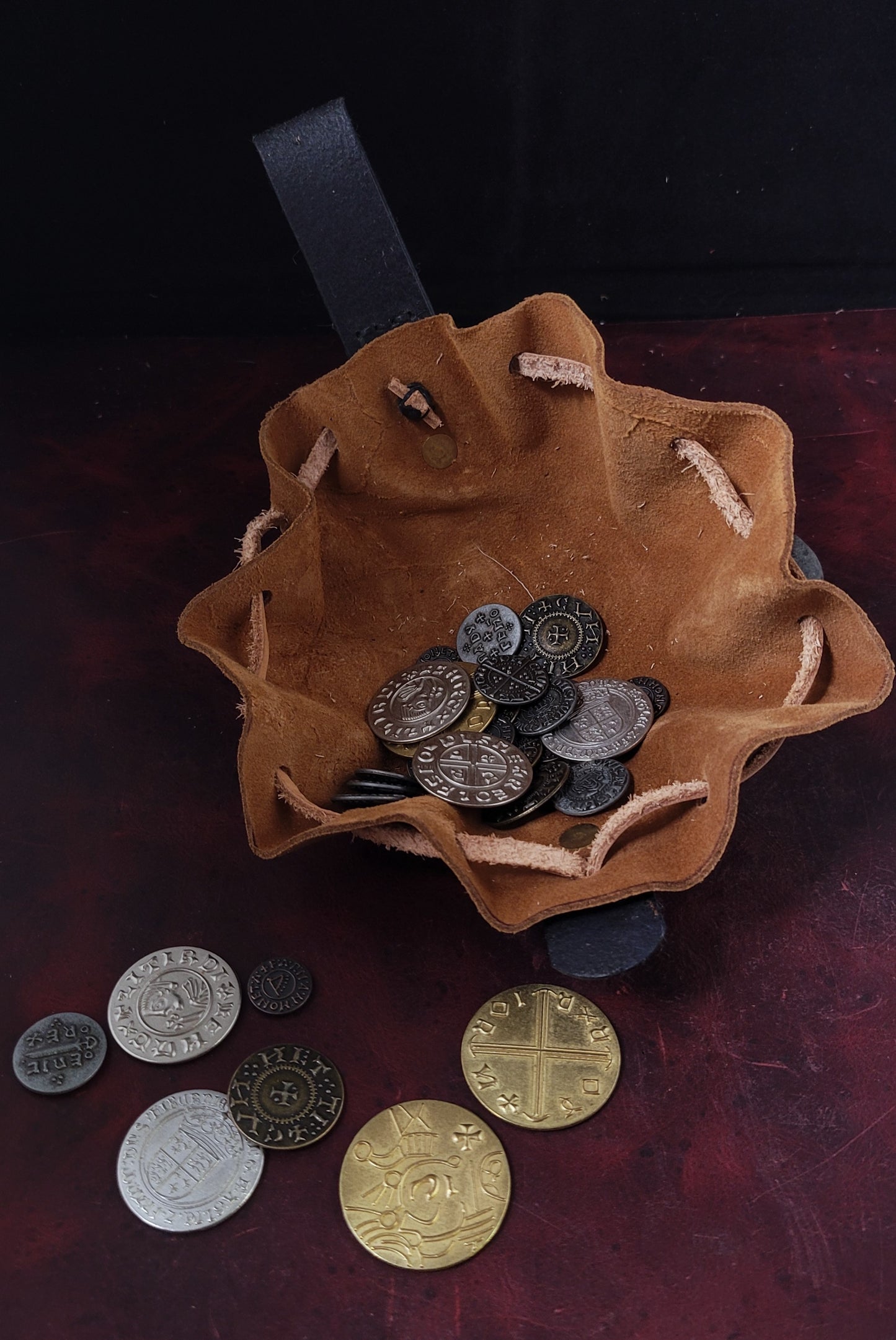 Leather coin purse- Black