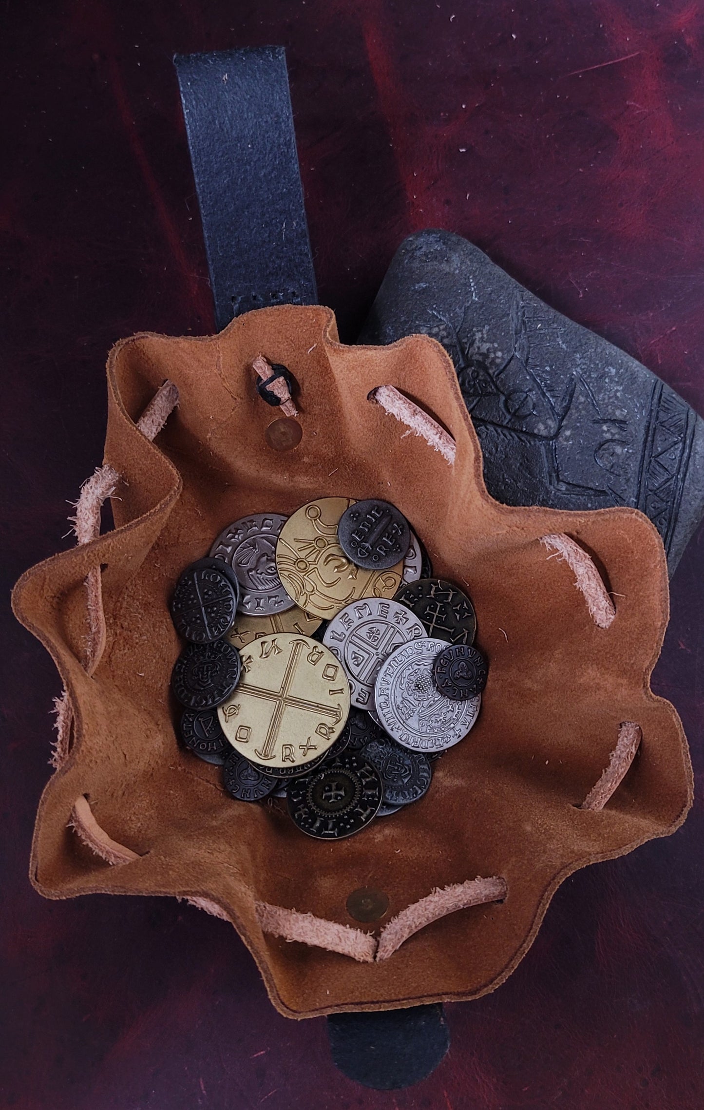 Leather coin purse- Black