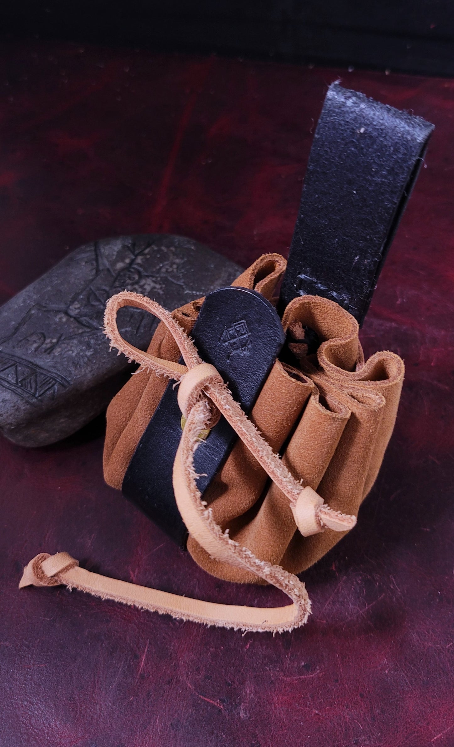 Leather coin purse- Black