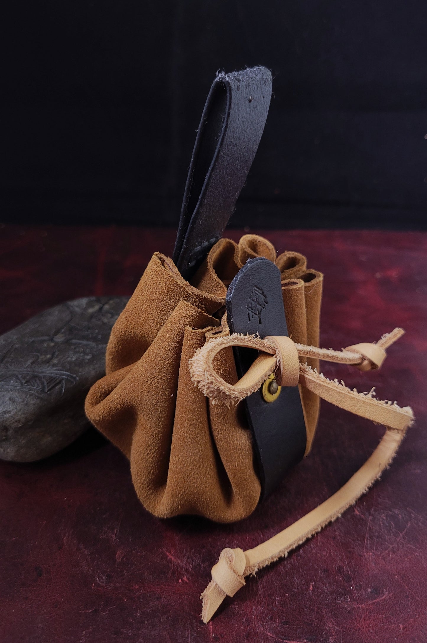 Leather coin purse- Black