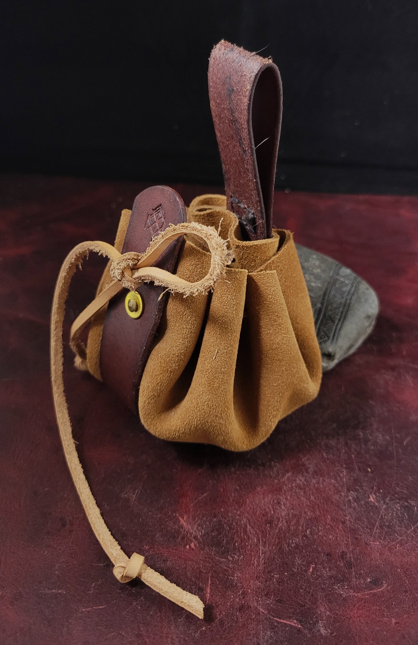 Leather coin purse- Brown