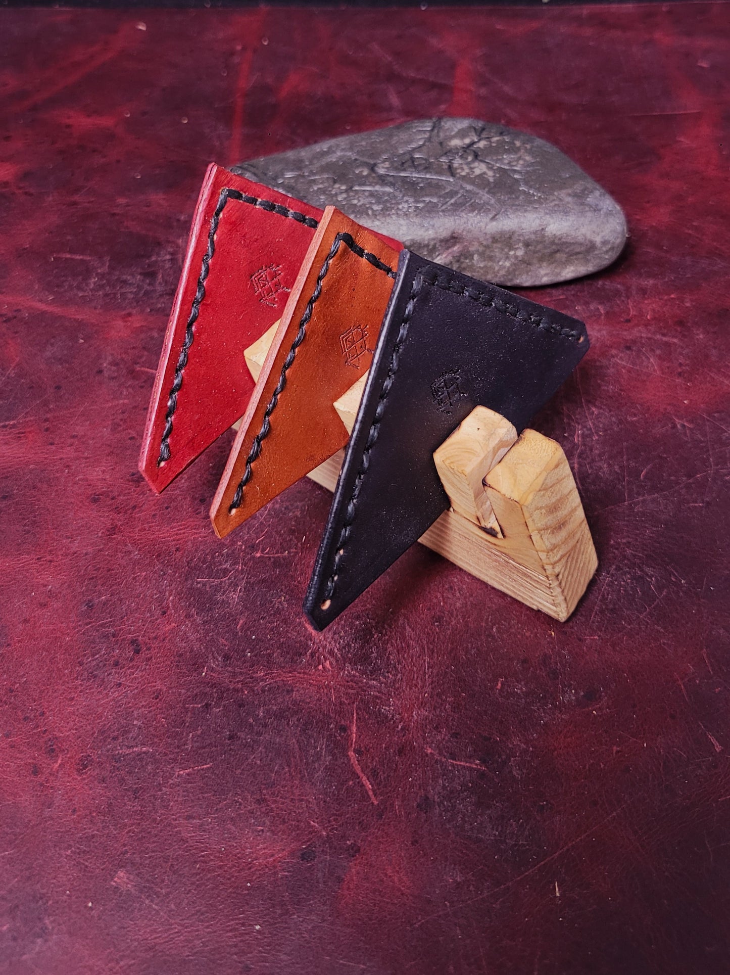 leather corner bookmark
