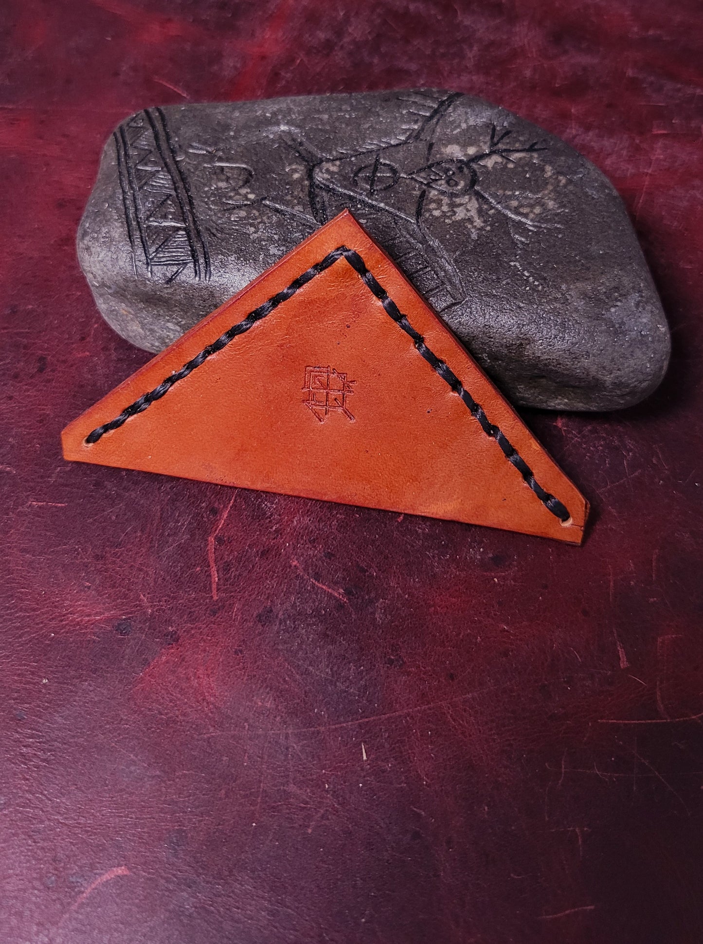 leather corner bookmark