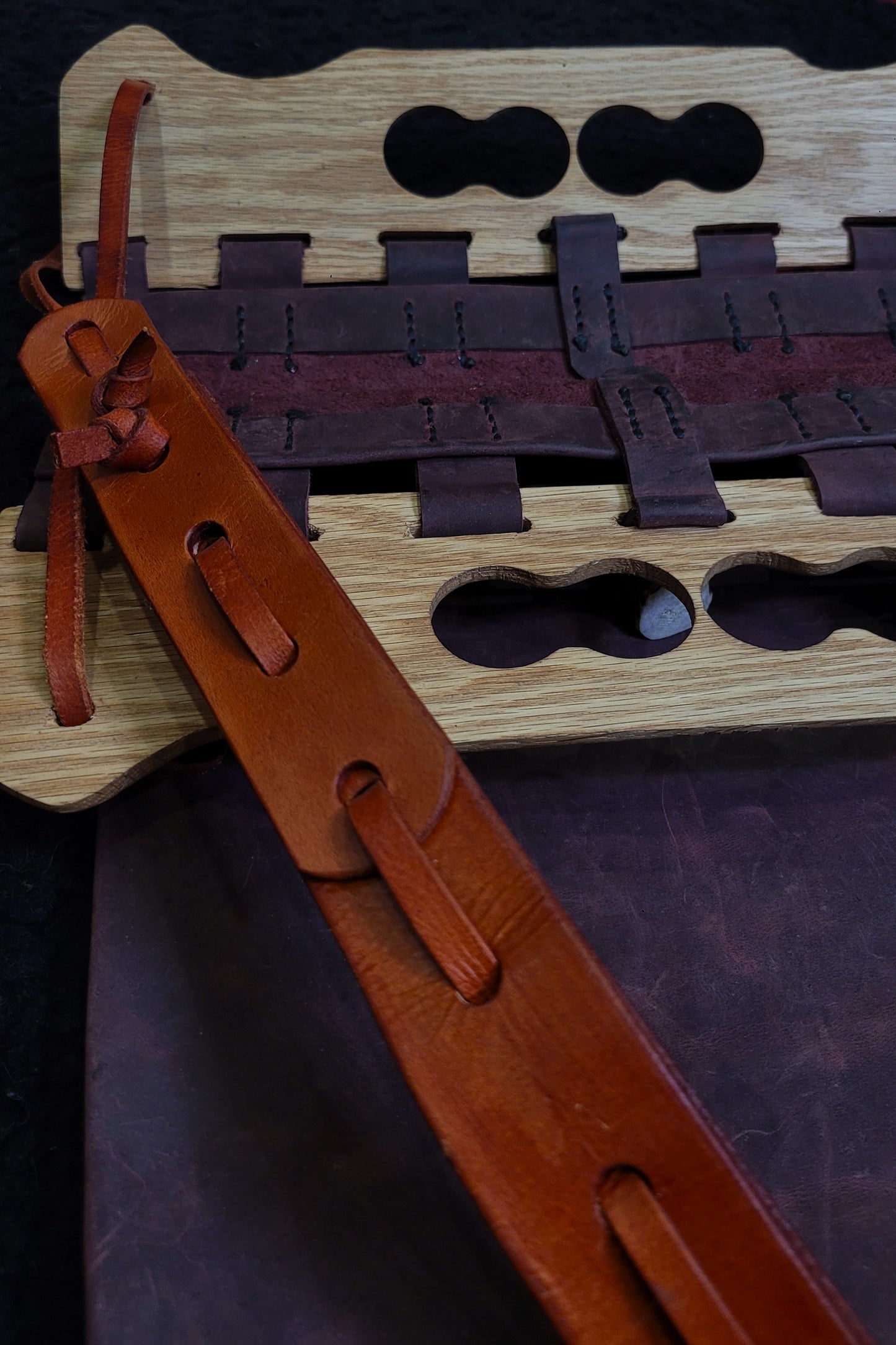 Leather Shoulder bag - purple