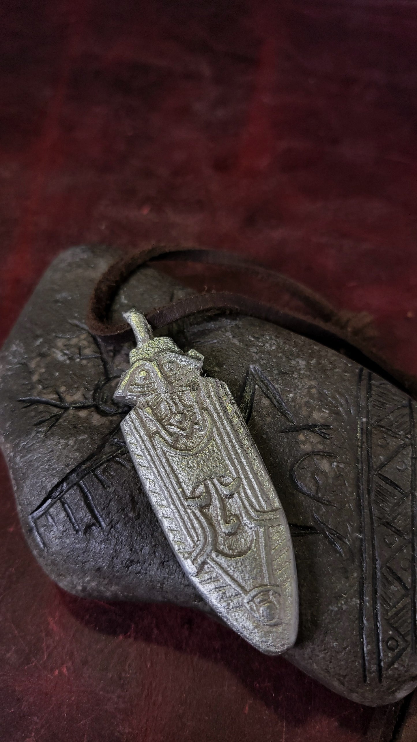 Pewter God Mask pendant