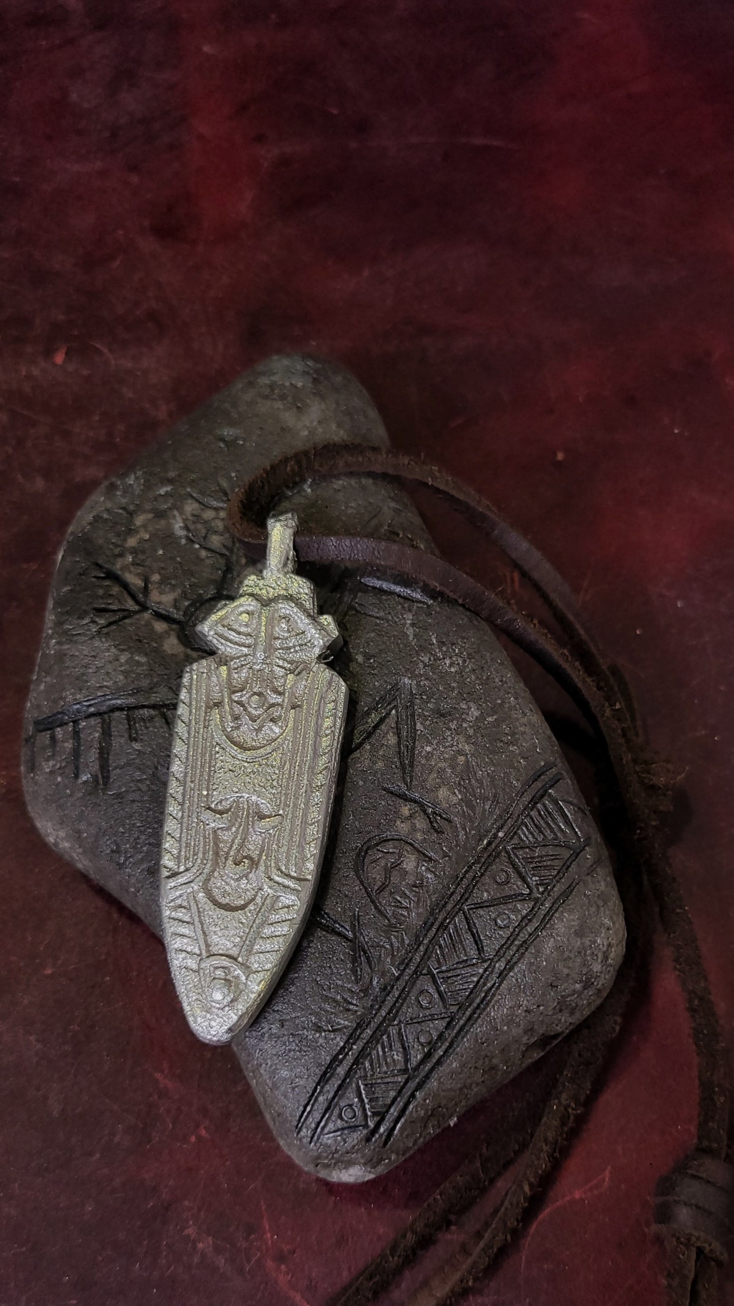 Pewter God Mask pendant