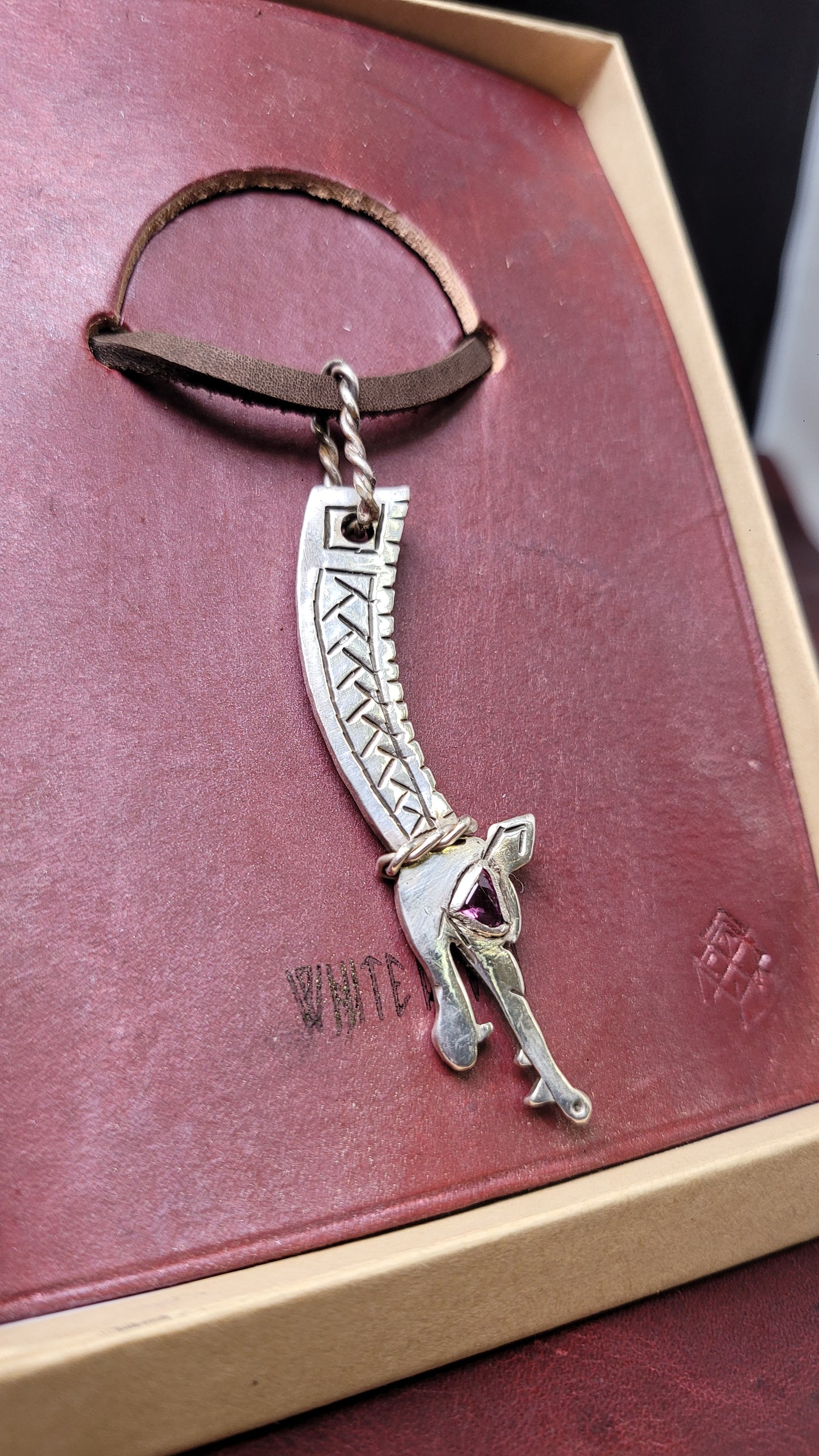 .925 Silver Dragon -garnet