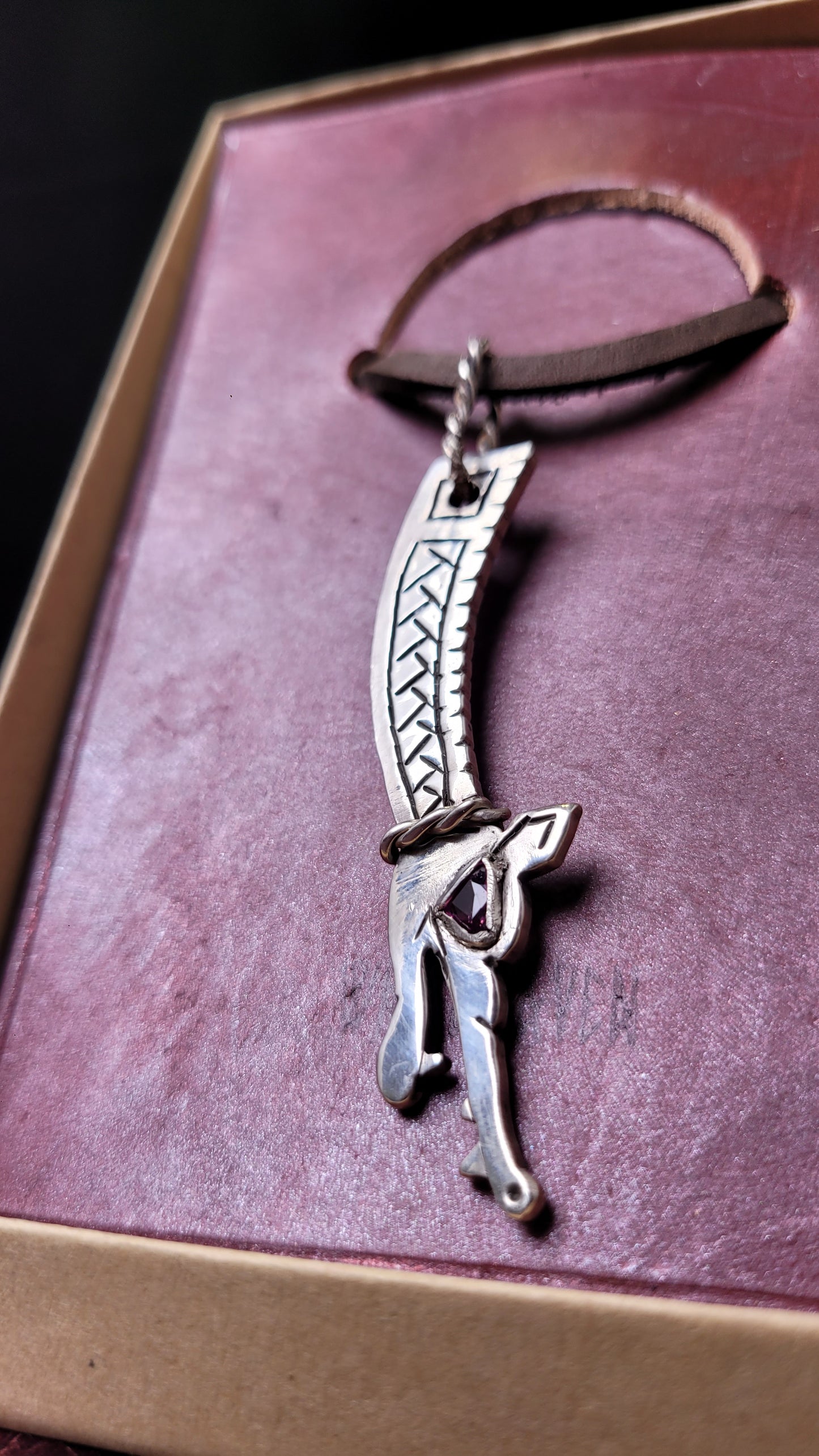 .925 Silver Dragon -garnet