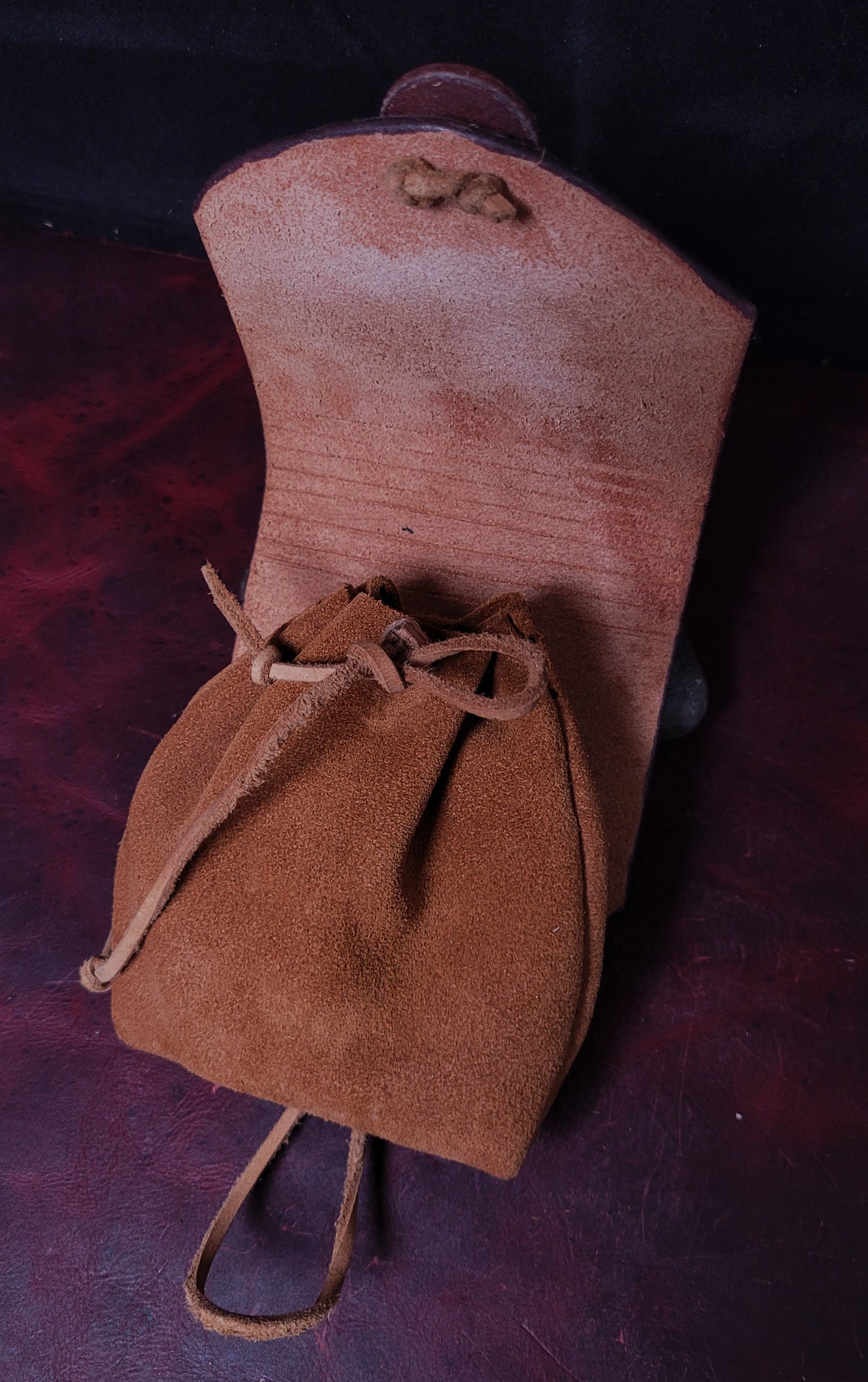 Thor and Wolf Leather Pouch