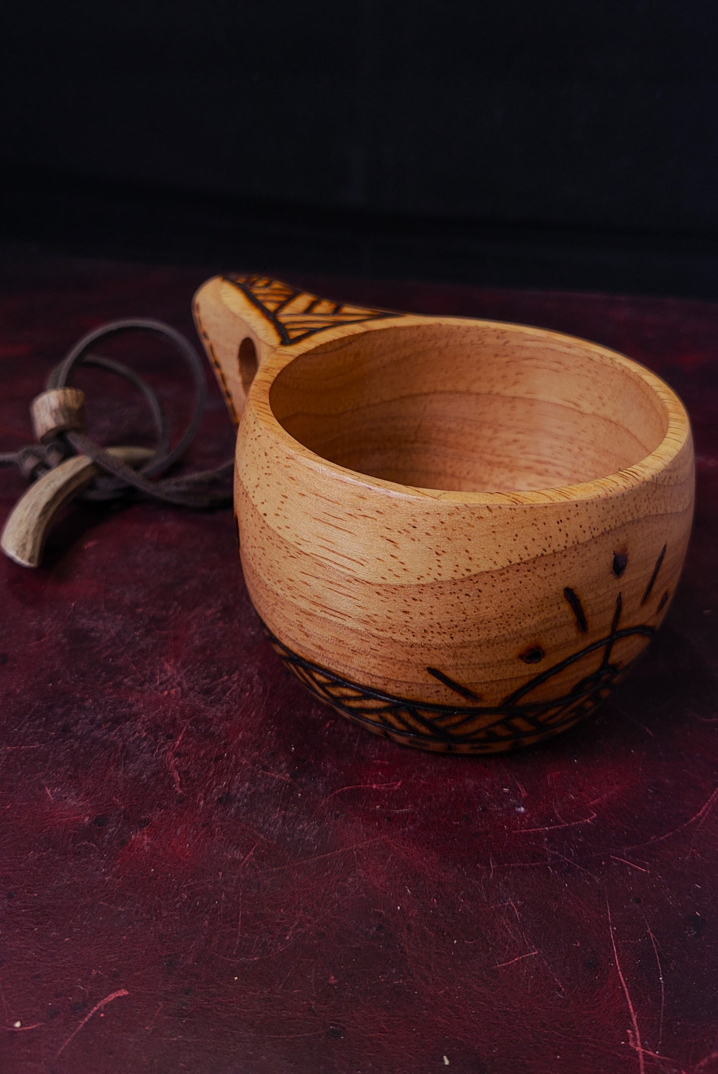 Wood Adventurer Cup - Wood Burned 1