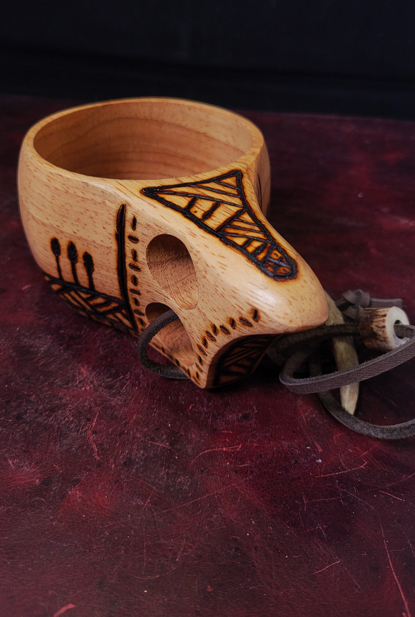 Wood Adventurer Cup - Wood Burned 1
