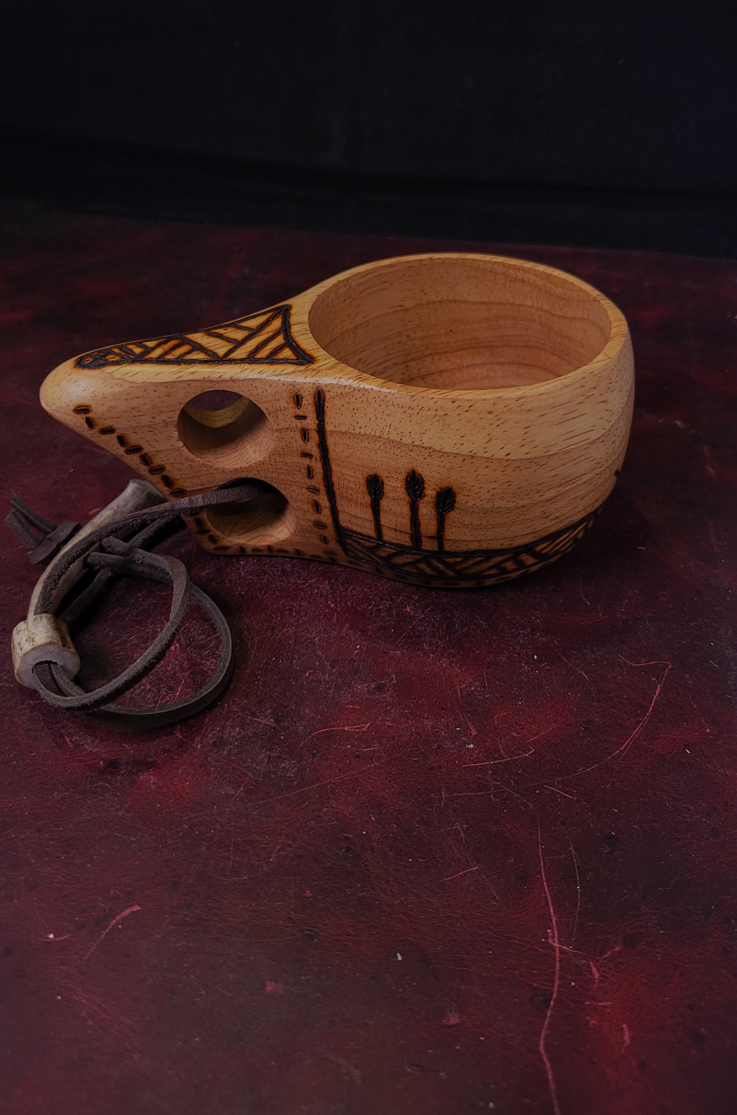 Wood Adventurer Cup - Wood Burned 1