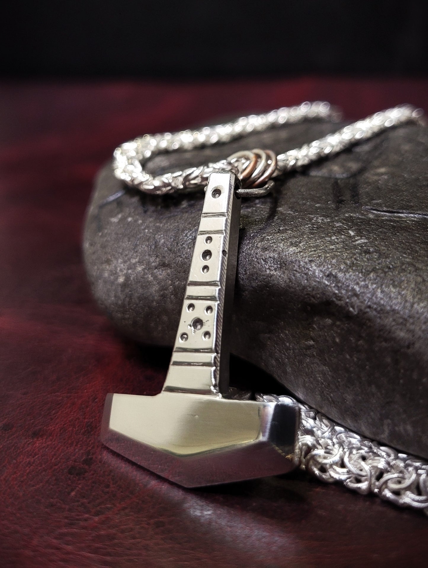 Argentium silver Thor's hammer