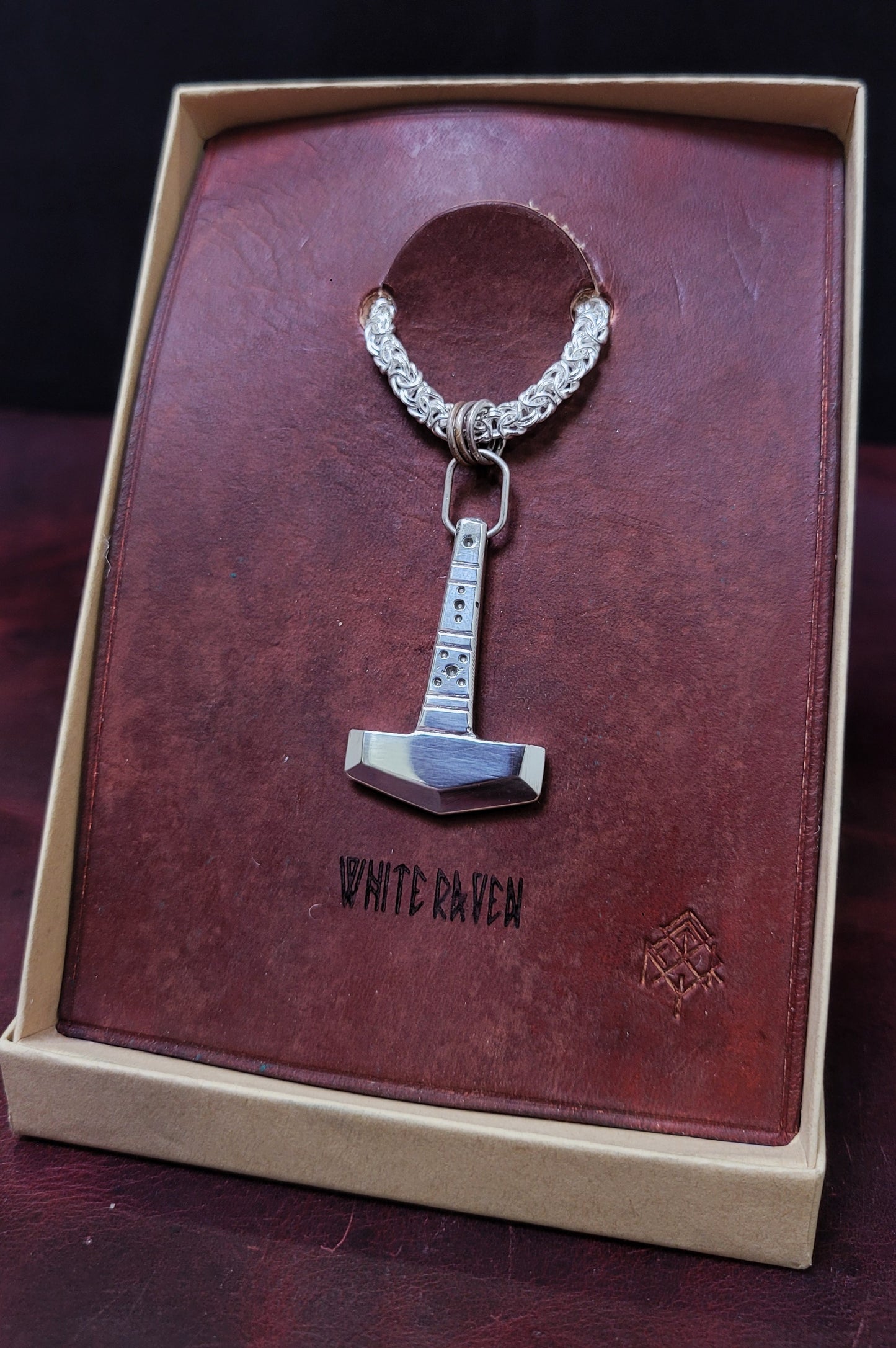 Argentium silver Thor's hammer