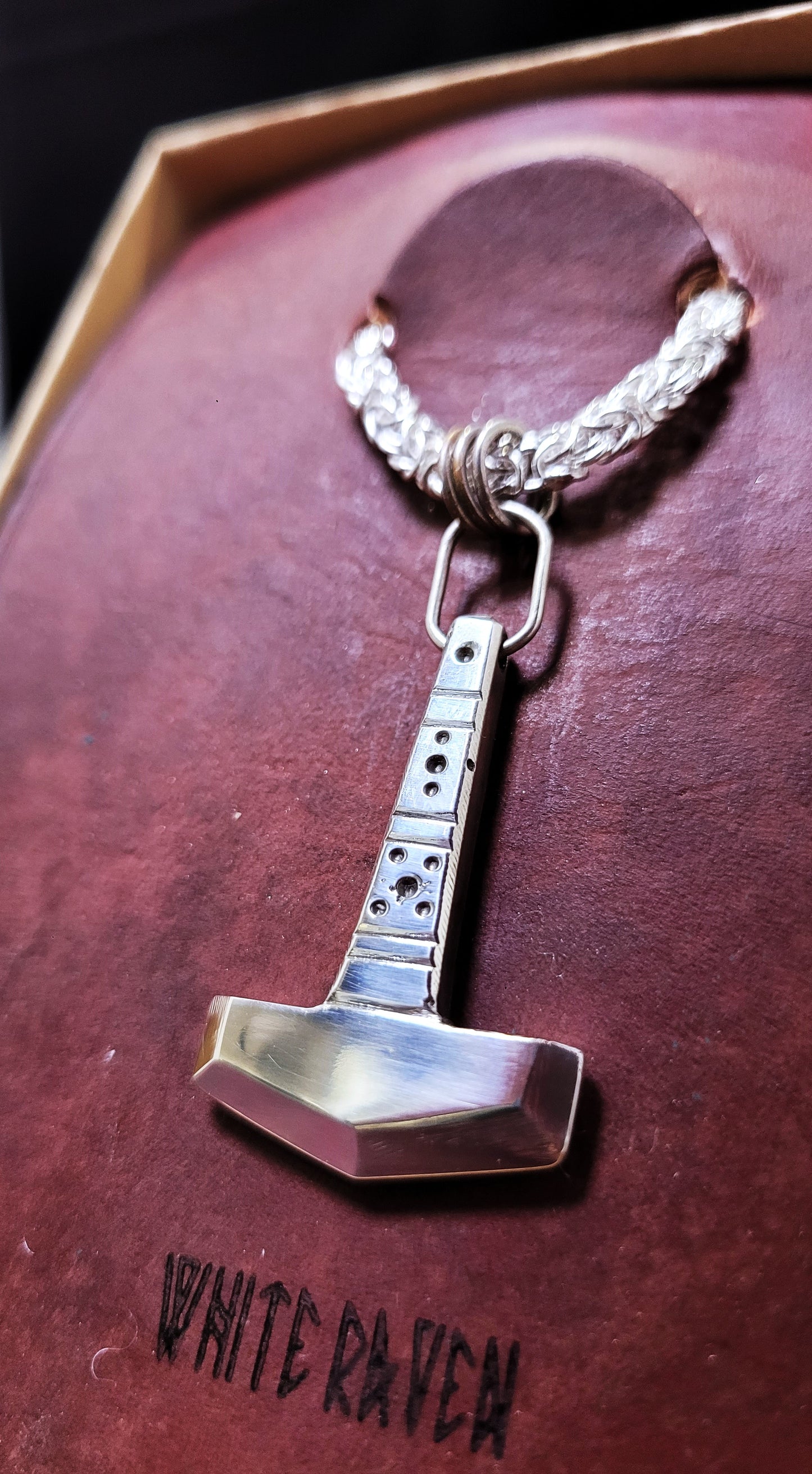 Argentium silver Thor's hammer