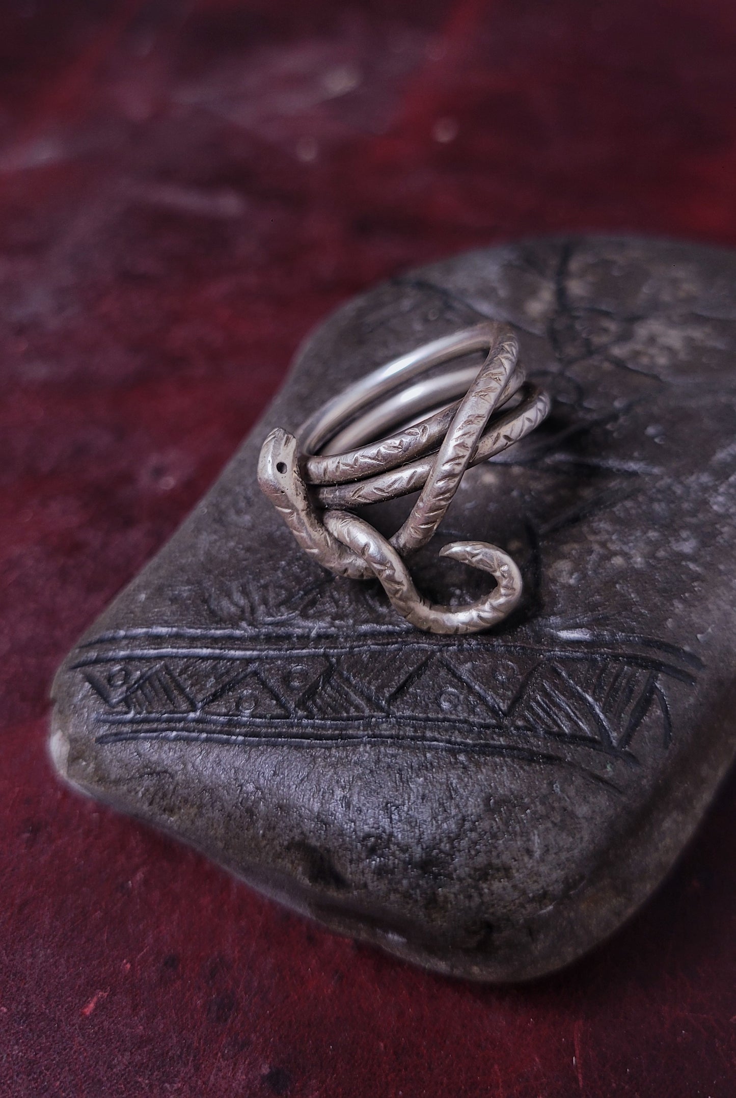 .925 Silver Snake Ring - Size 8.5