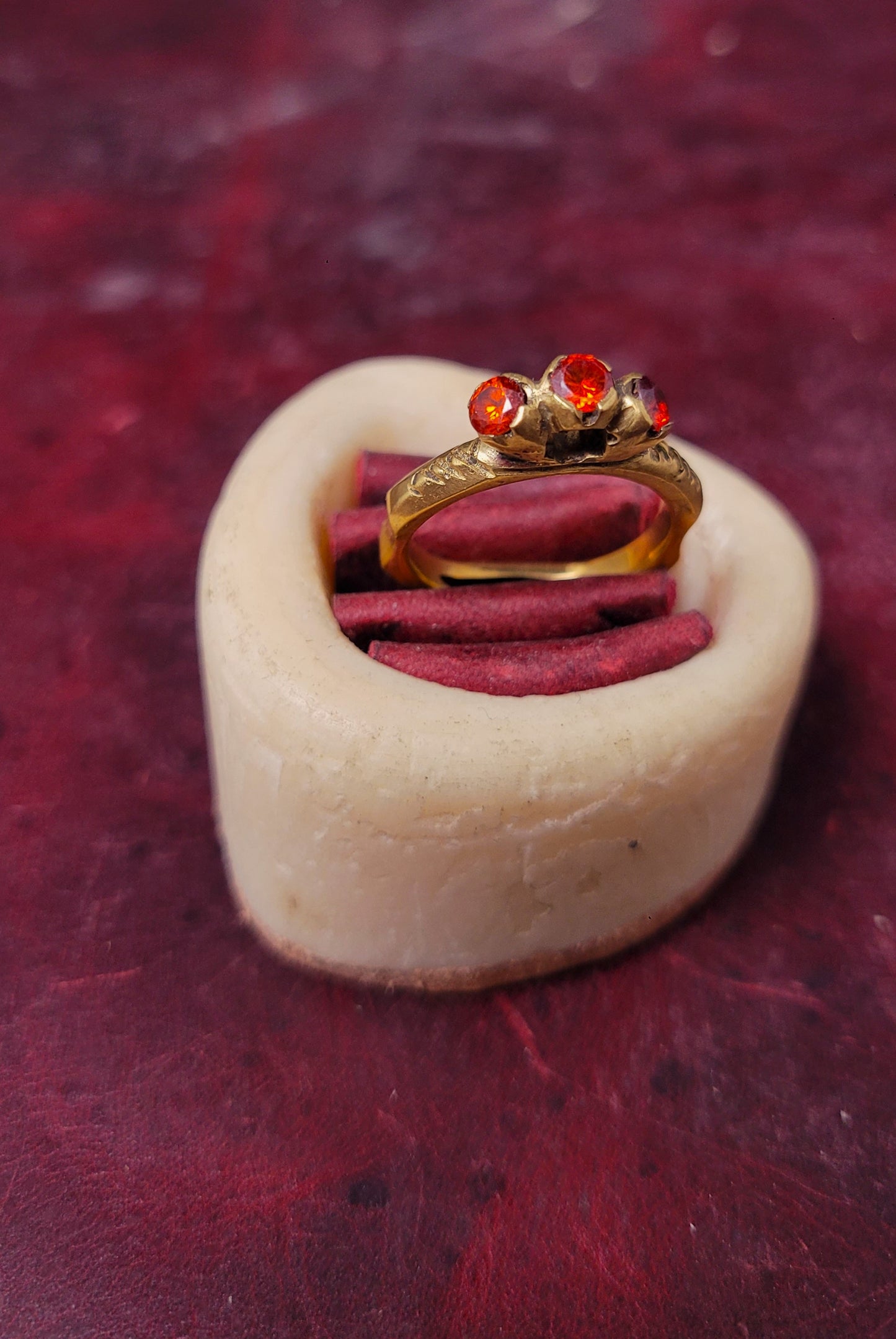 Brass ring, Simple Medieval "Beloved" - Size 8.5
