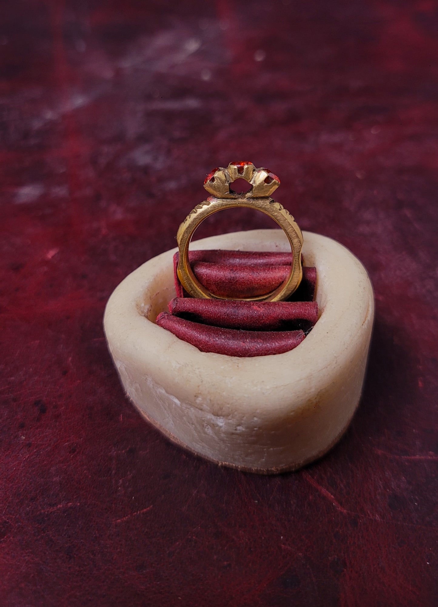 Brass ring, Simple Medieval "Beloved" - Size 8.5