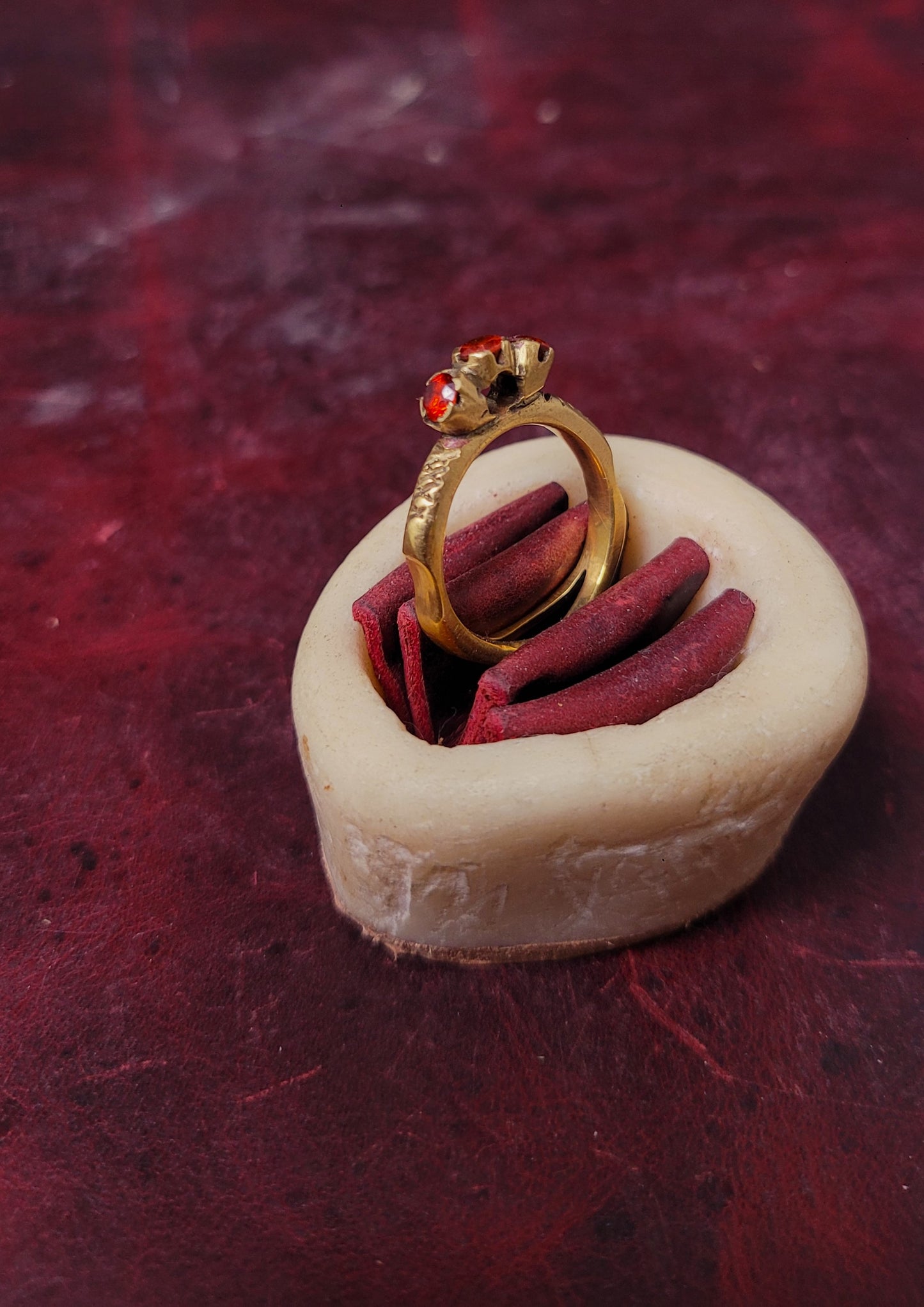Brass ring, Simple Medieval "Beloved" - Size 8.5