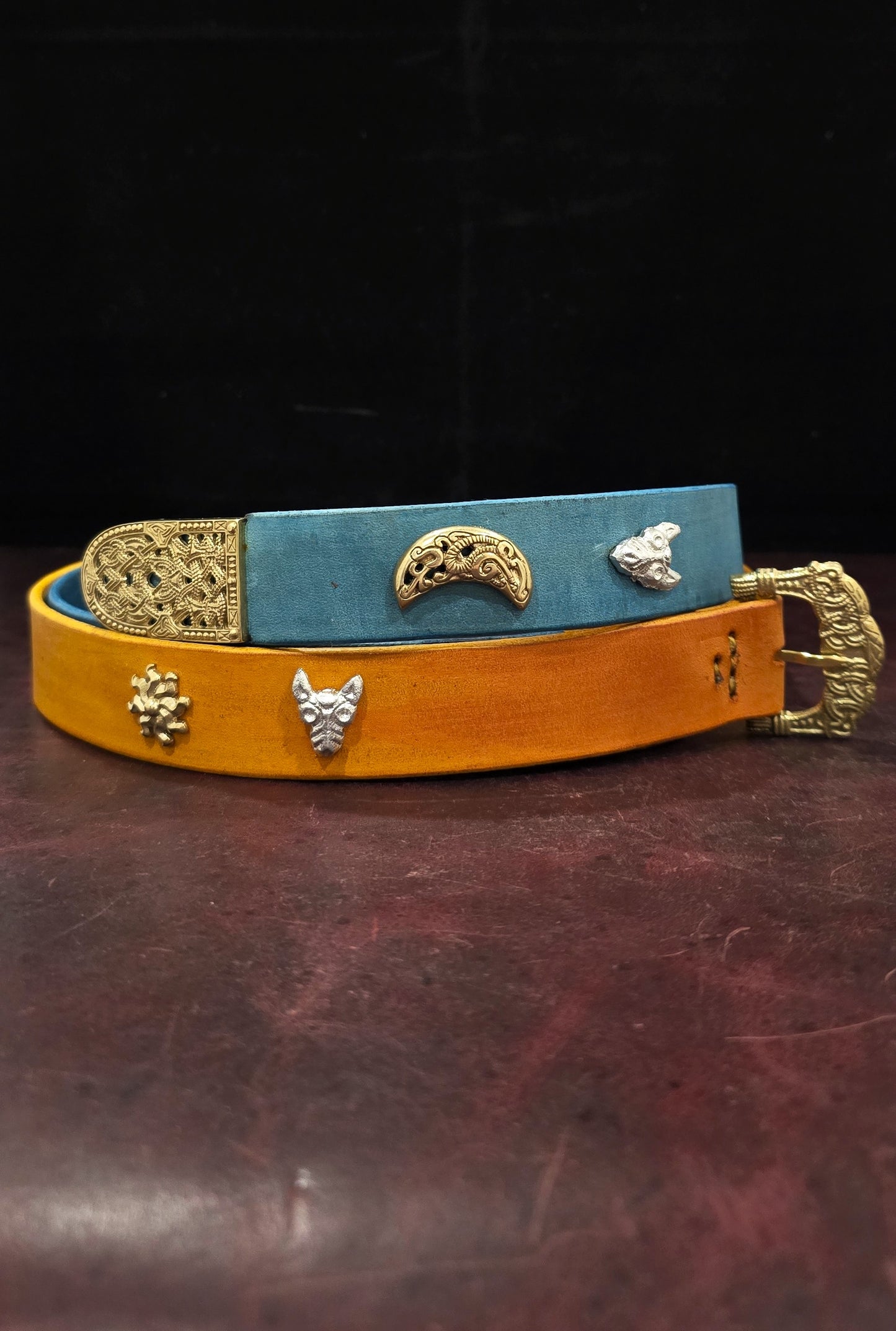 Custom Commission - Geri and Freki chasing the Sun and Moon