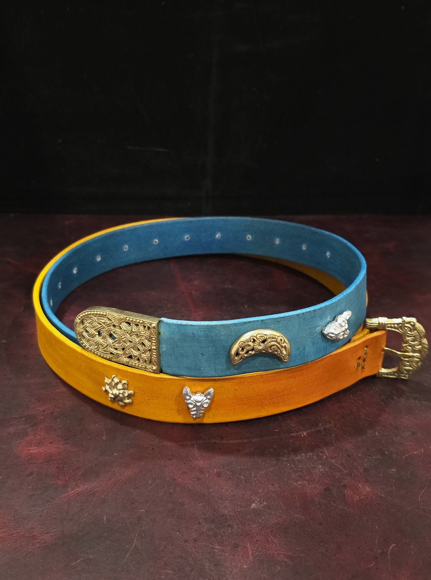 Custom Commission - Geri and Freki chasing the Sun and Moon