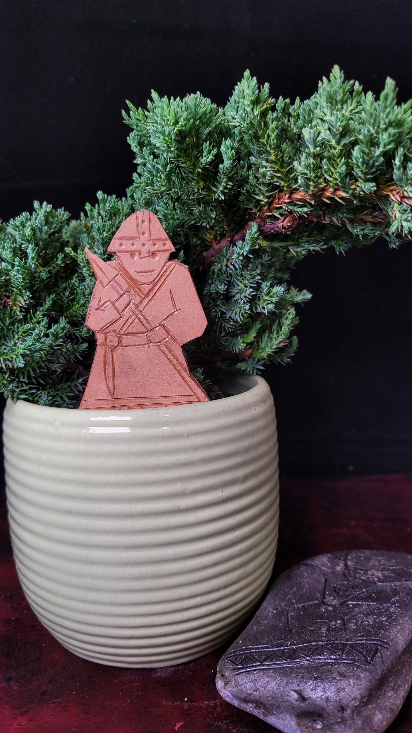Leather Viking Figure - plant decor