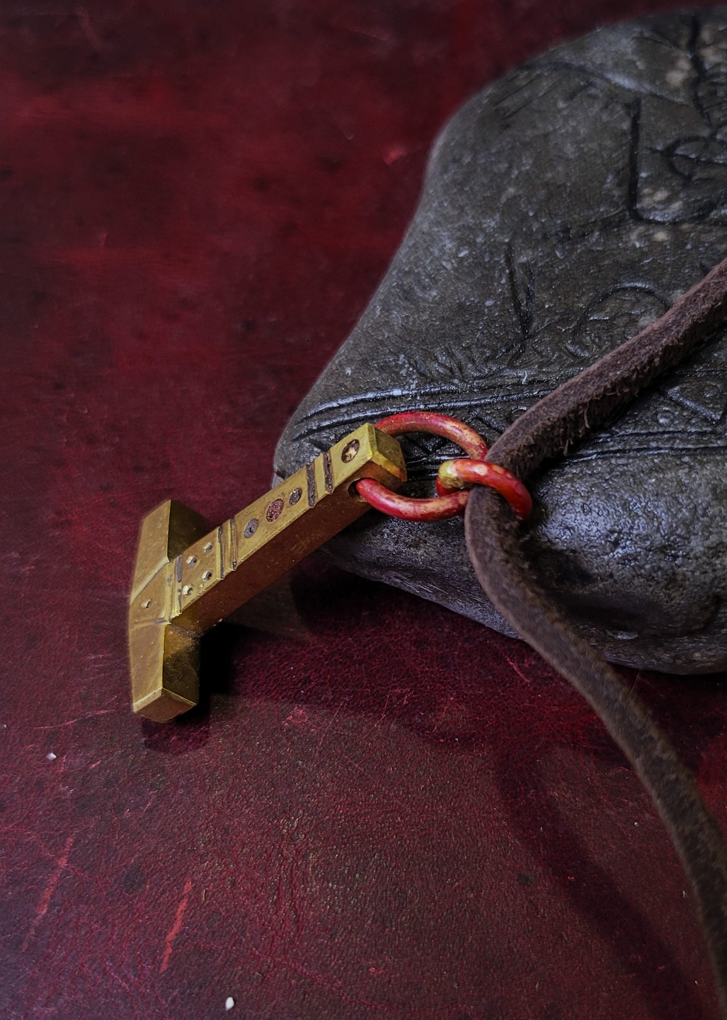 Brass Mjolnir pendant