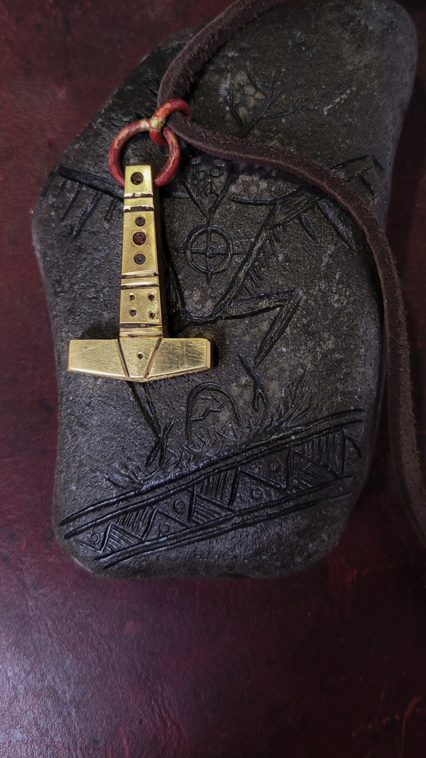 Brass Mjolnir pendant