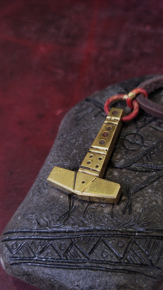 Brass Mjolnir pendant