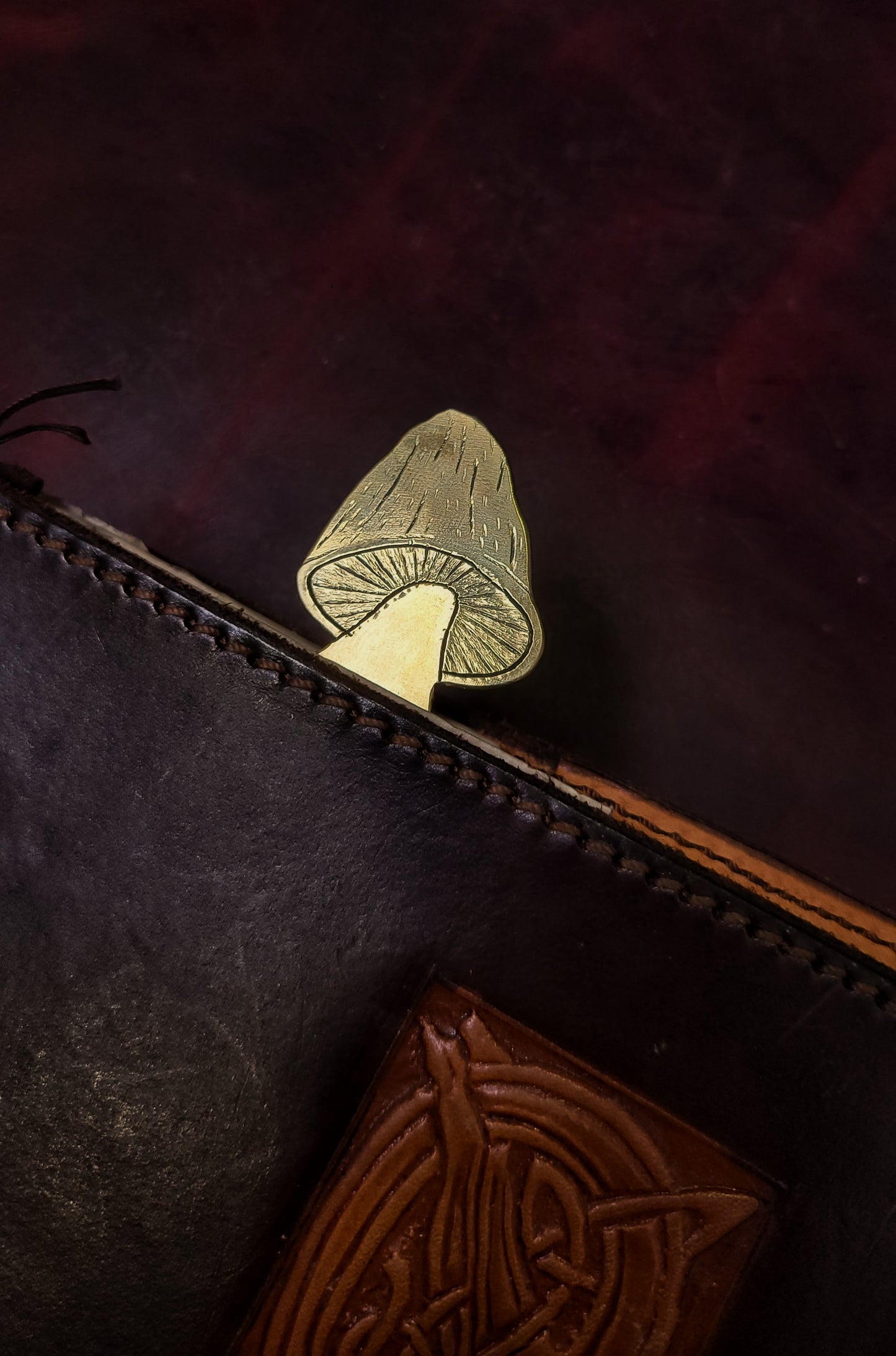 Brass mushroom bookmarks