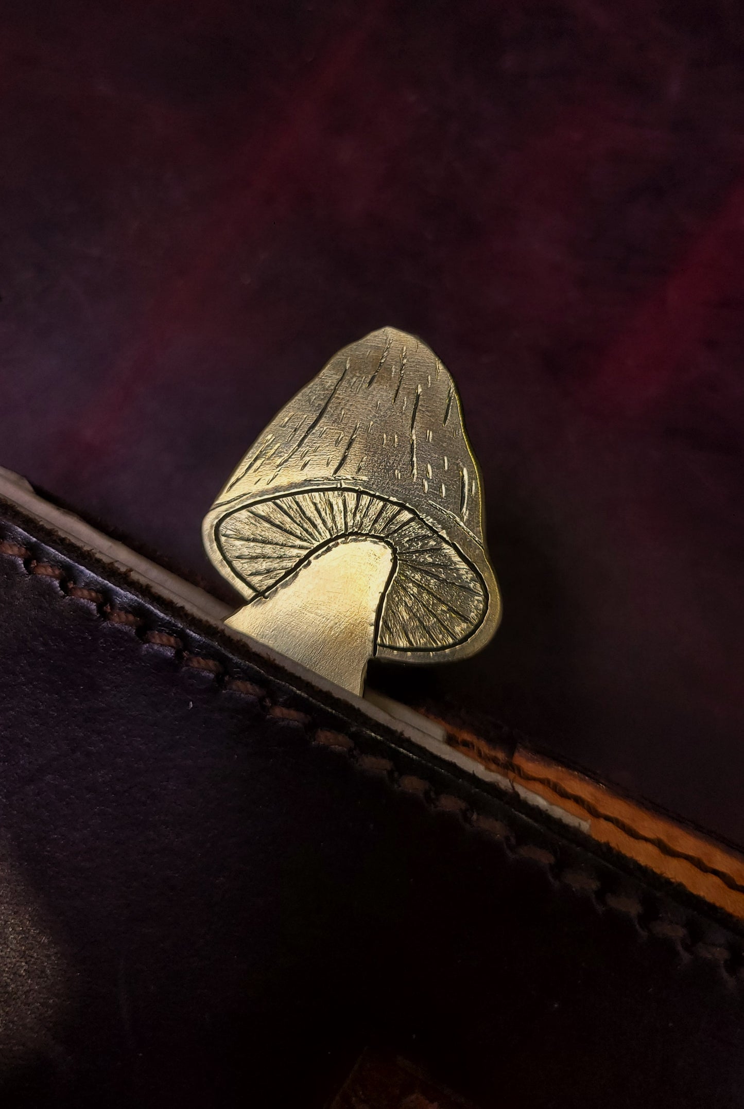 Brass mushroom bookmarks