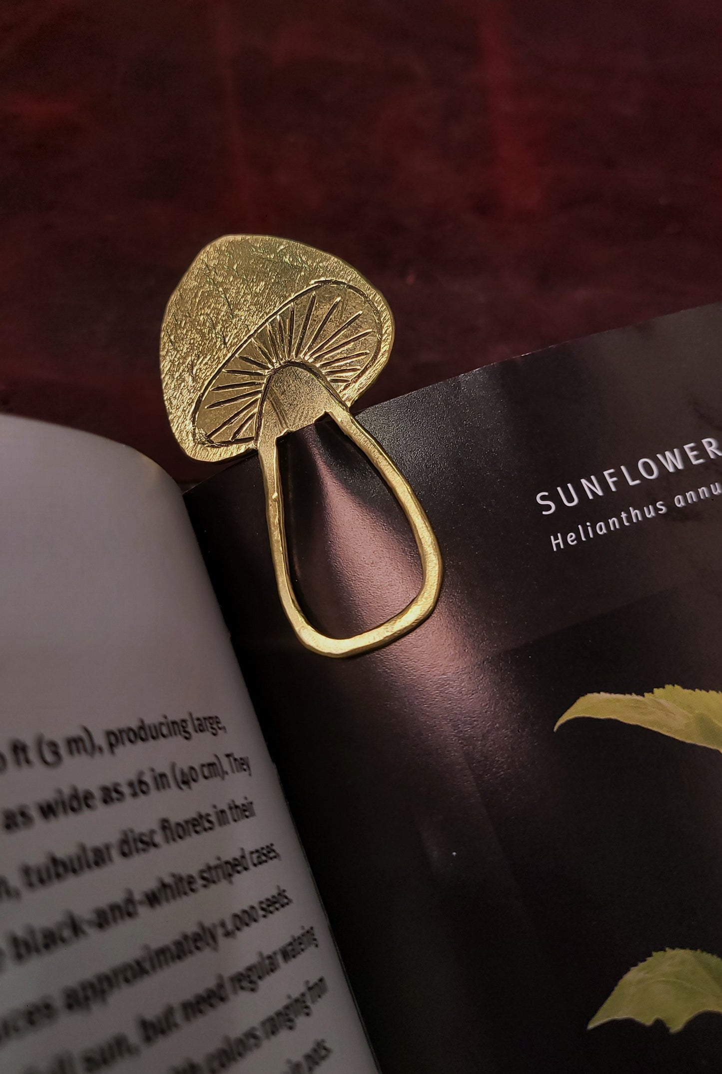 Brass mushroom bookmarks