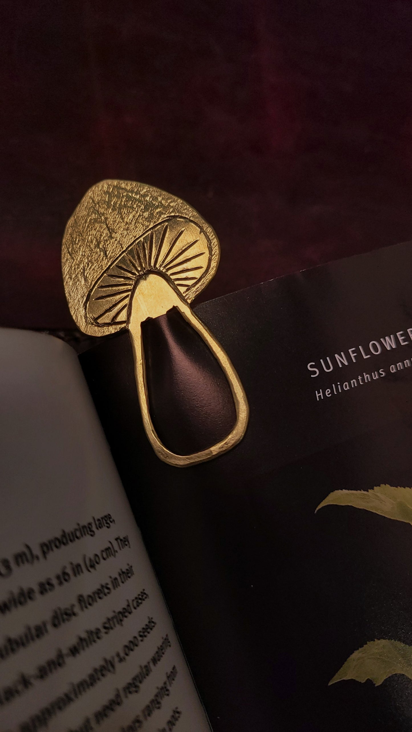 Brass mushroom bookmarks