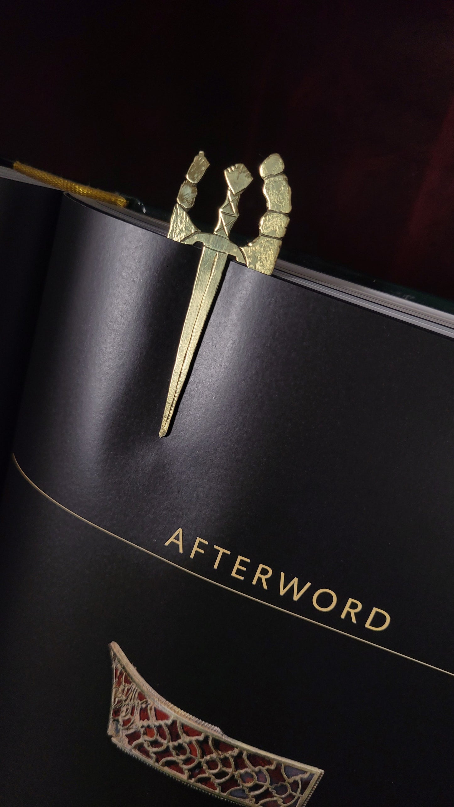 Brass sword/ shield bookmark - ruins