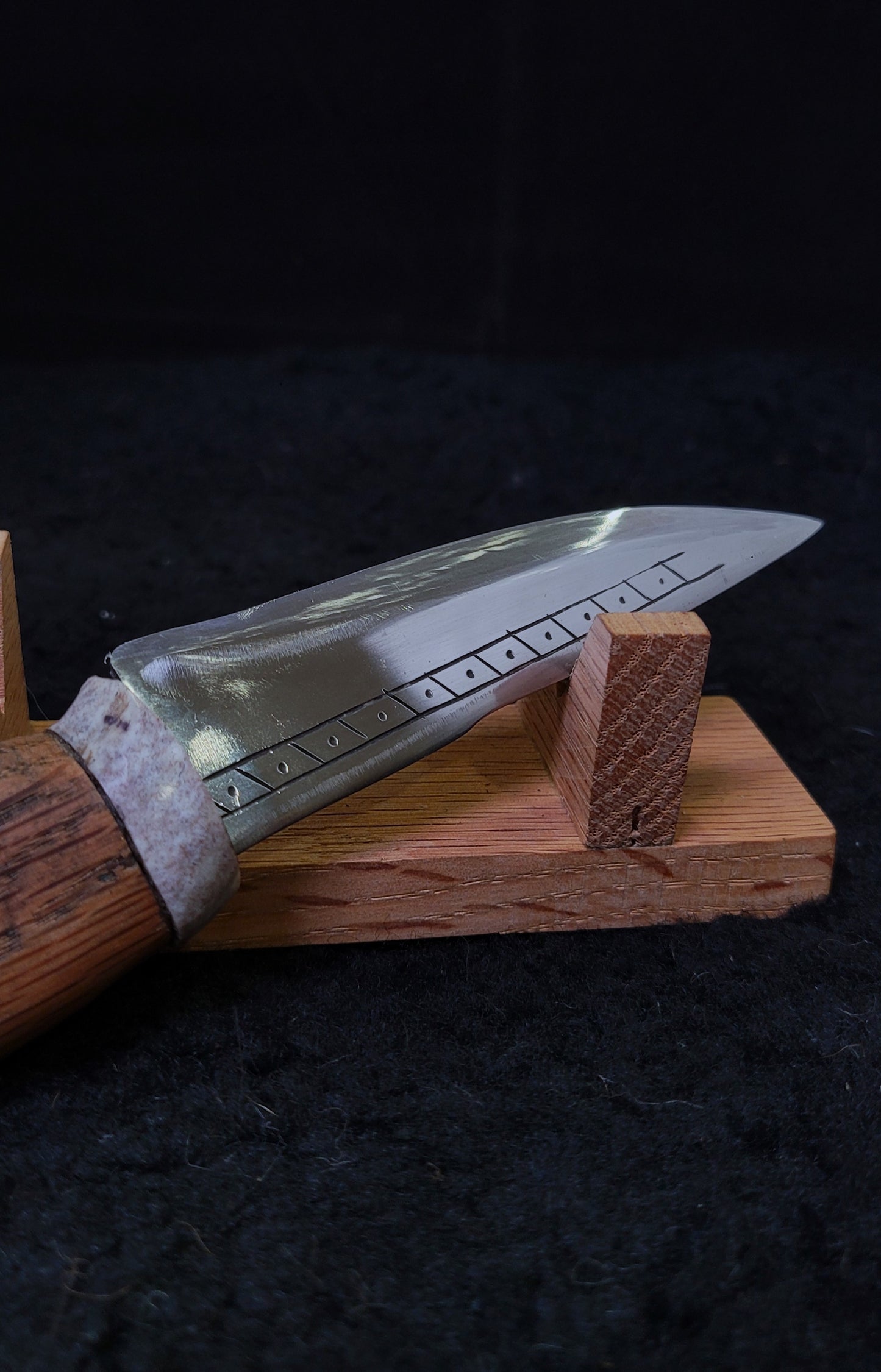 Viking Knife With Carving - A2 Steel