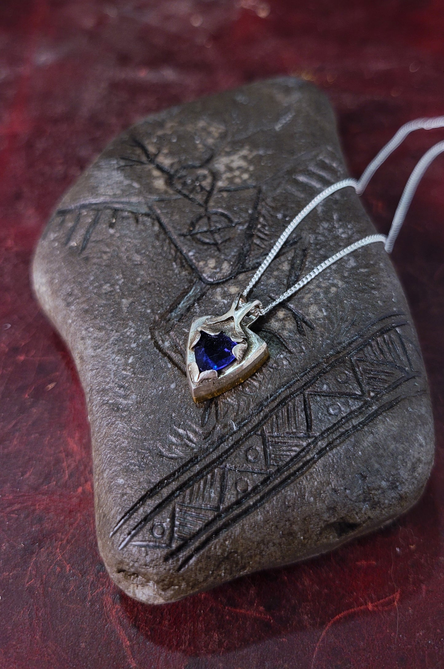 .925 Fluorite Shield Pendant