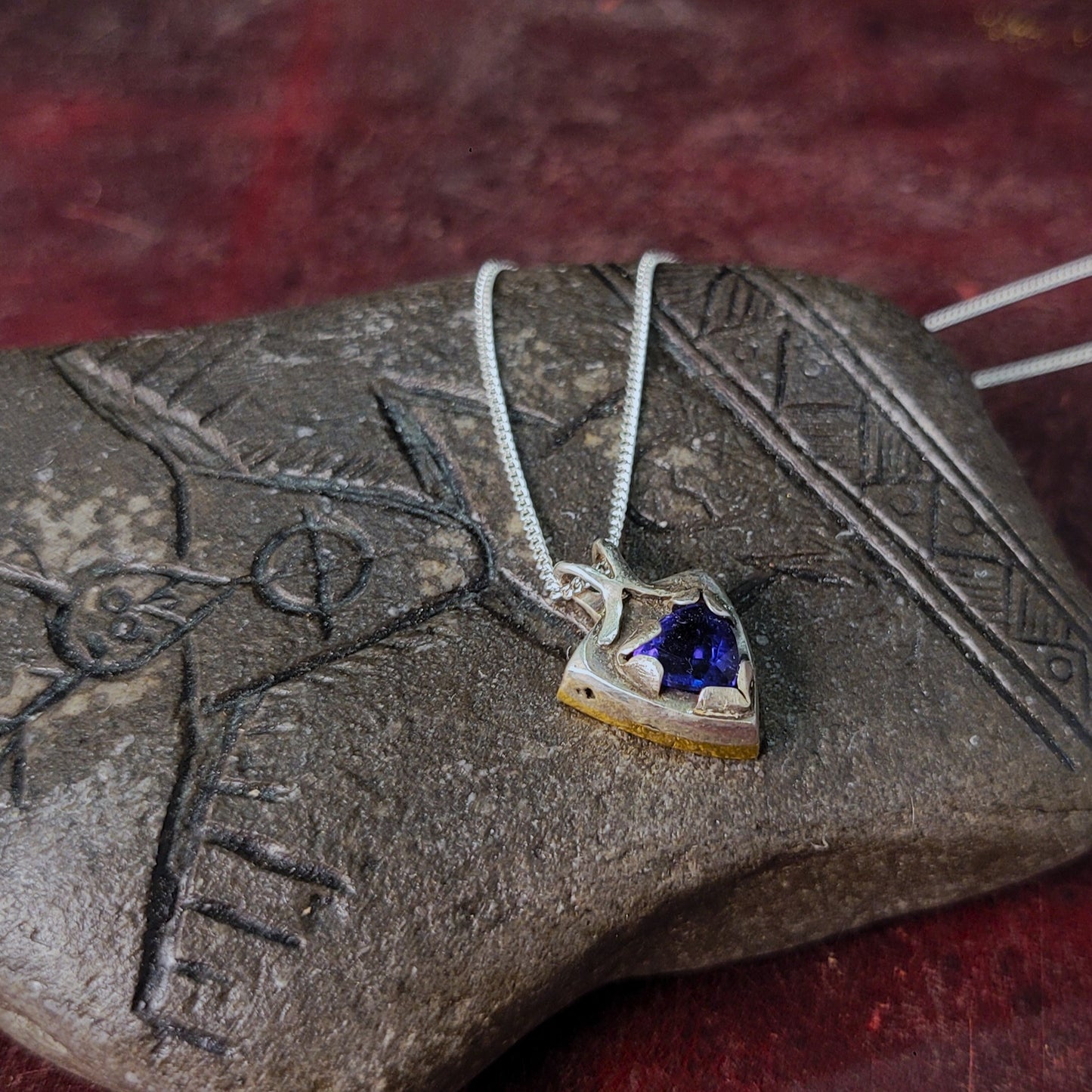 .925 Fluorite Shield Pendant