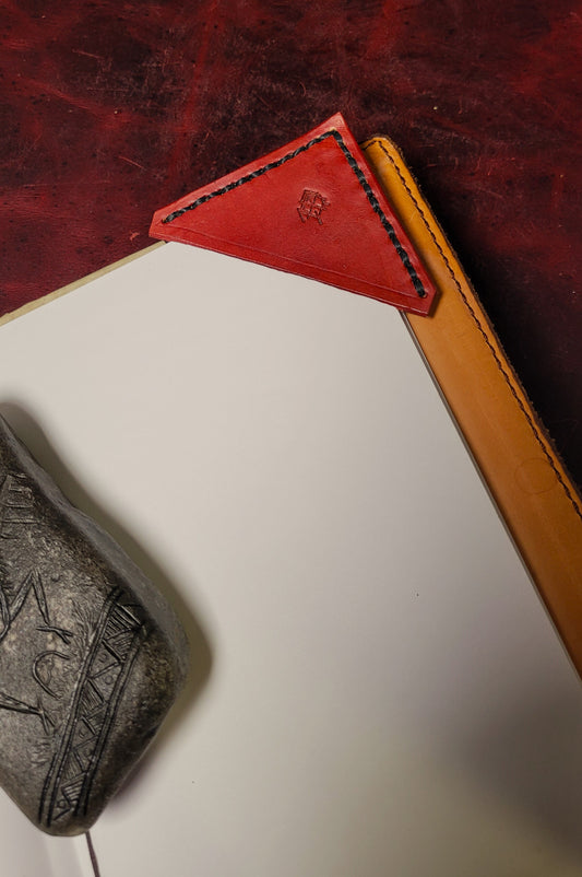 leather corner bookmark