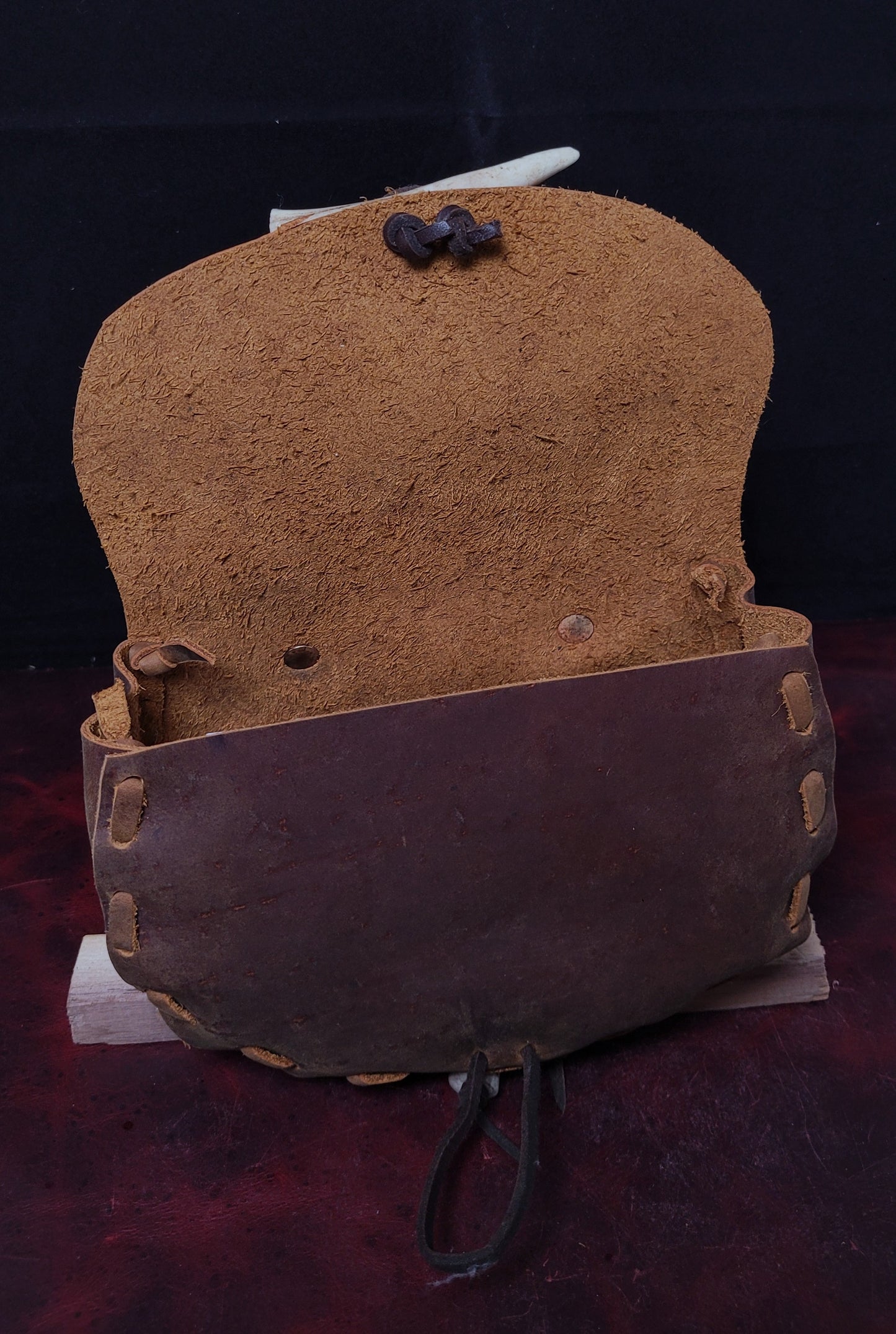 Leather hip pouch -Brown 1