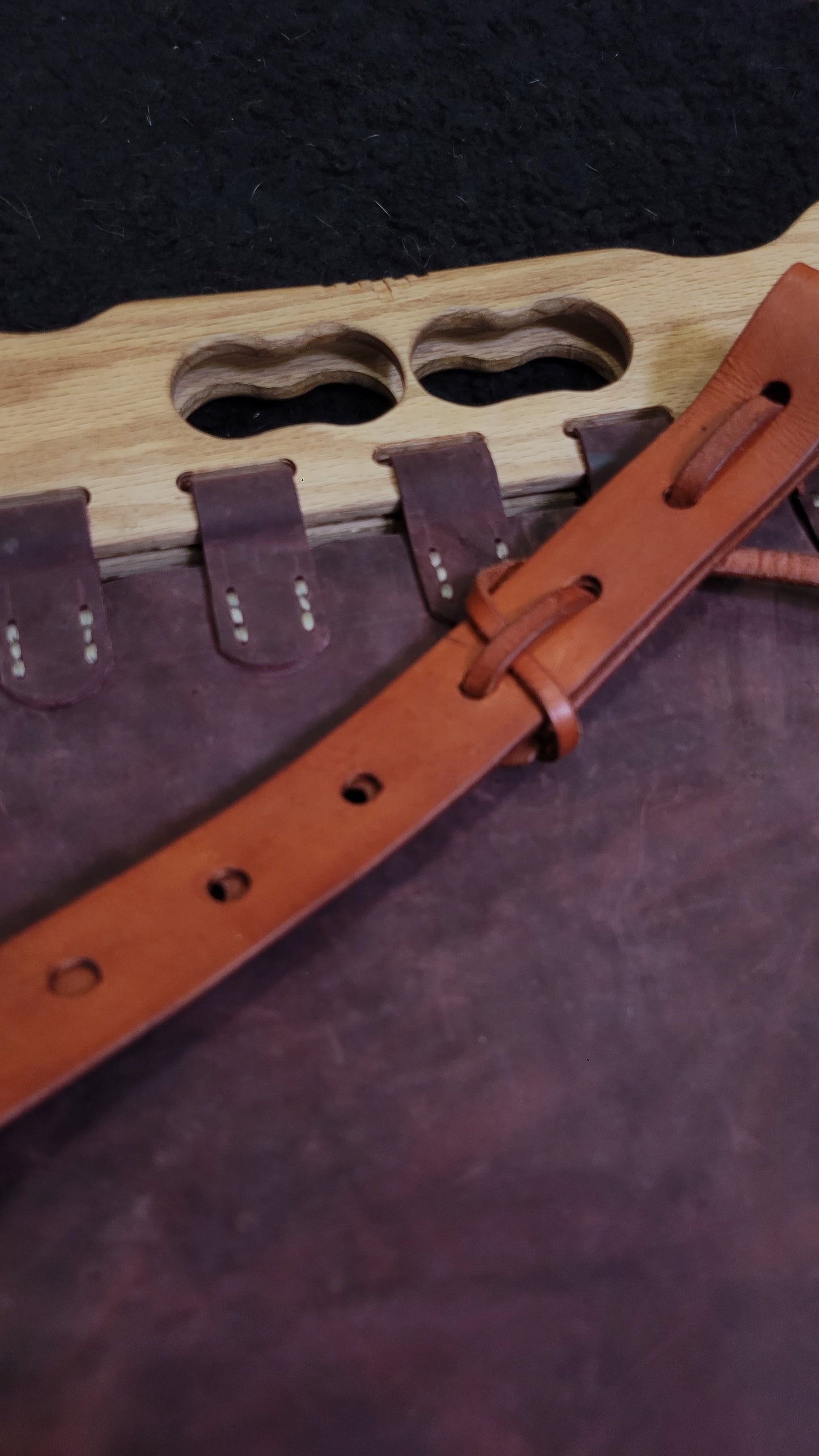 Leather Shoulder bag - purple
