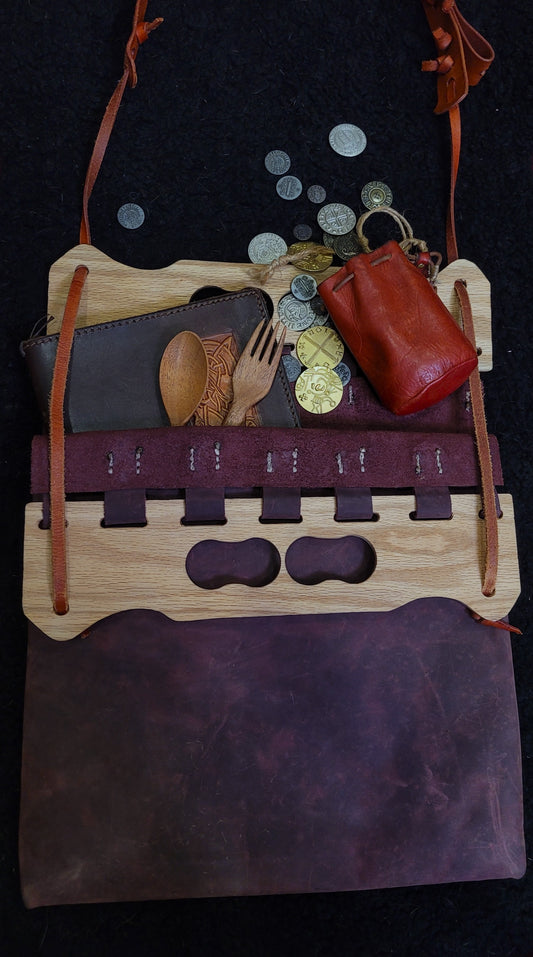 Leather Shoulder bag - purple