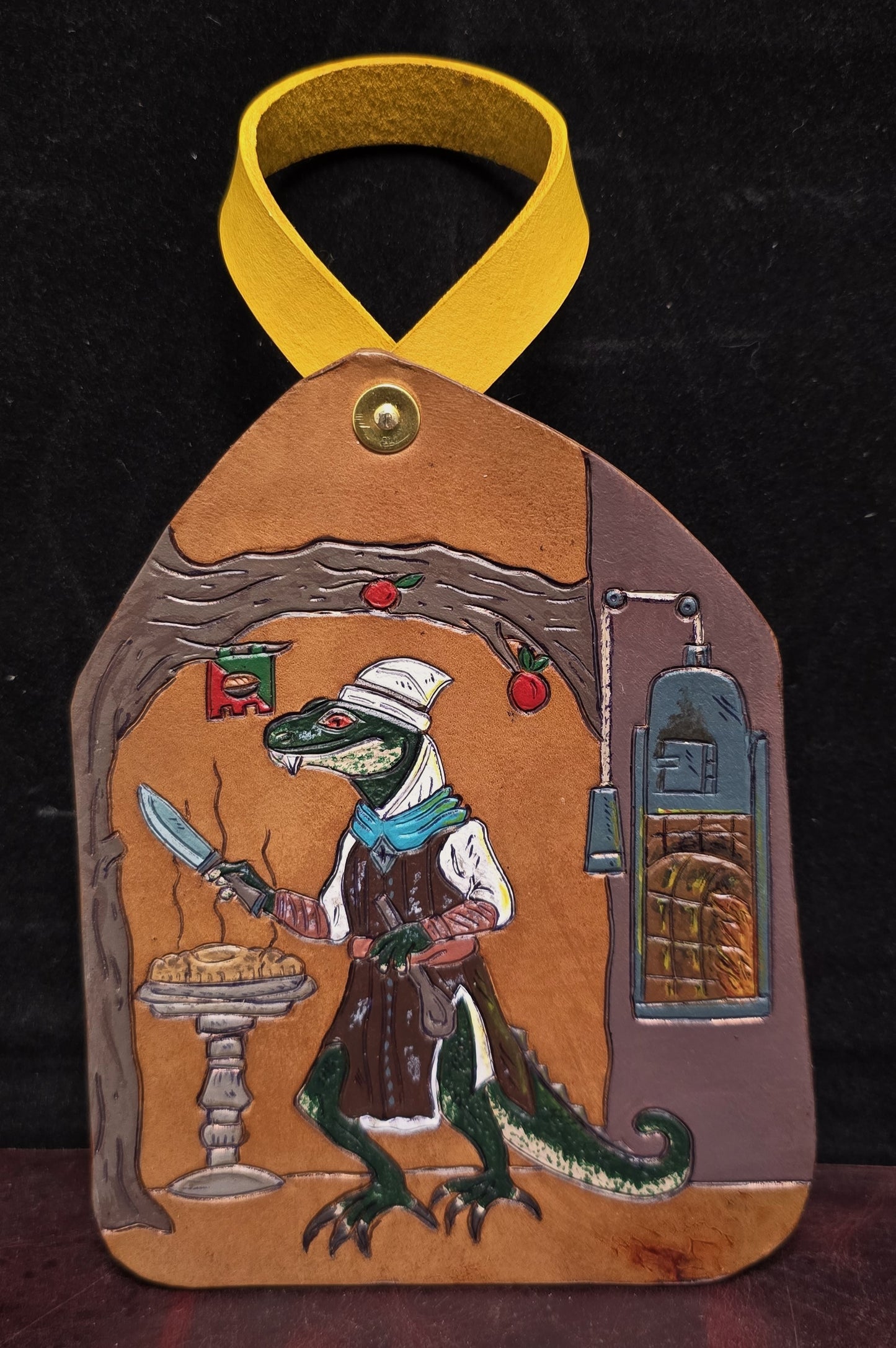 Leather Purse Tag- The Lizard Town Baker