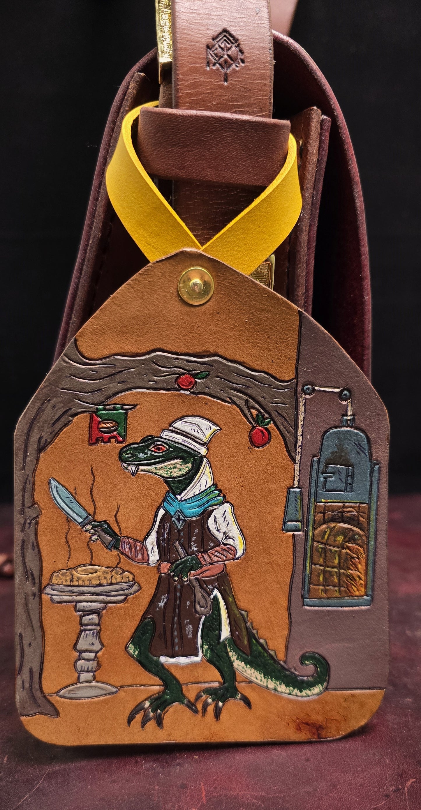 Leather Purse Tag- The Lizard Town Baker