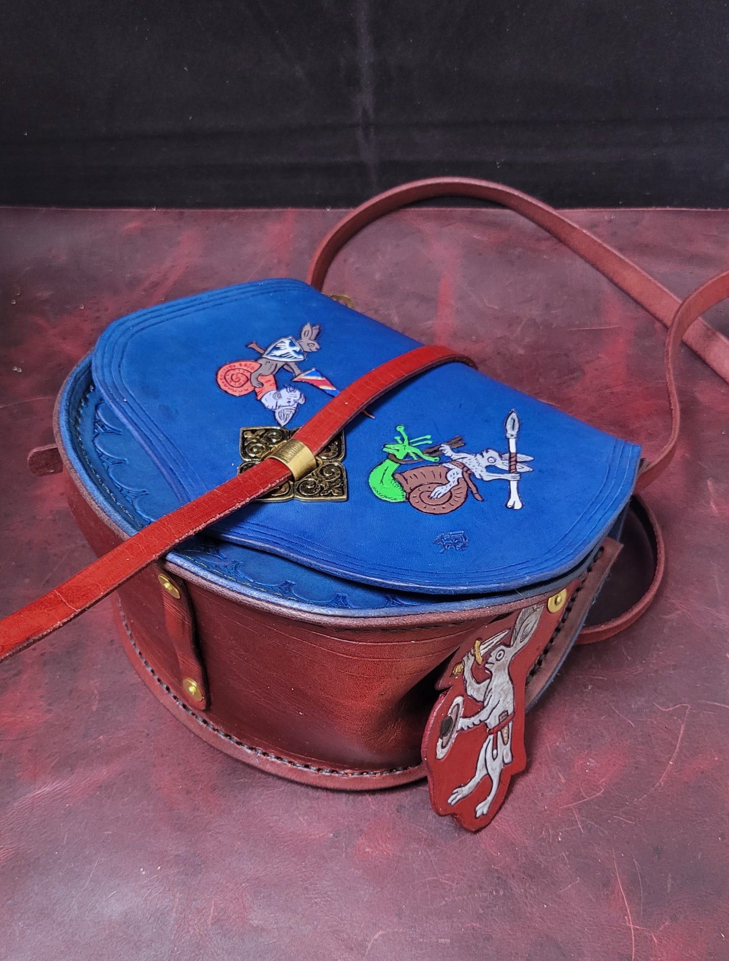 Medieval Jousting Rabbits Purse