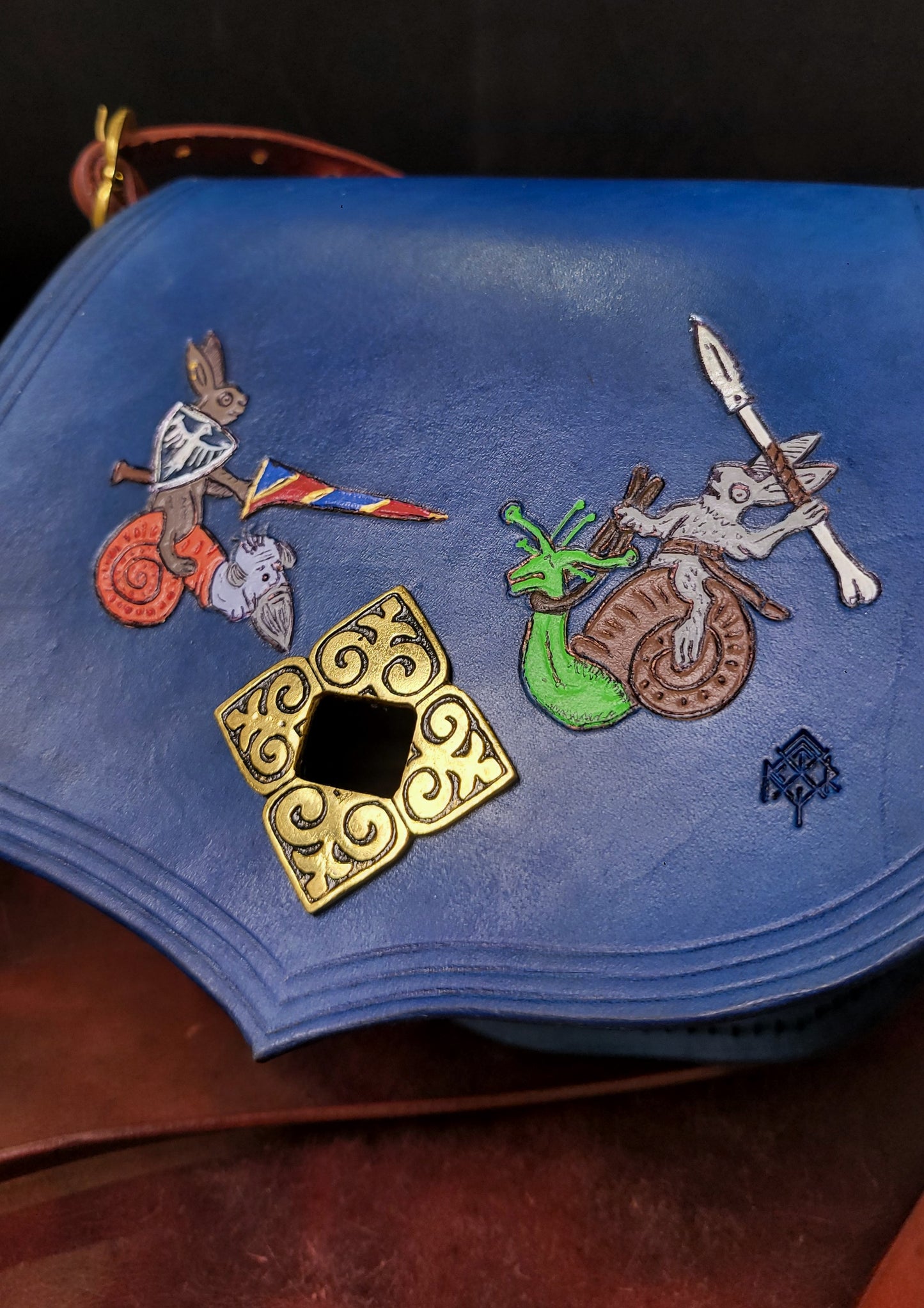 Medieval Jousting Rabbits Purse