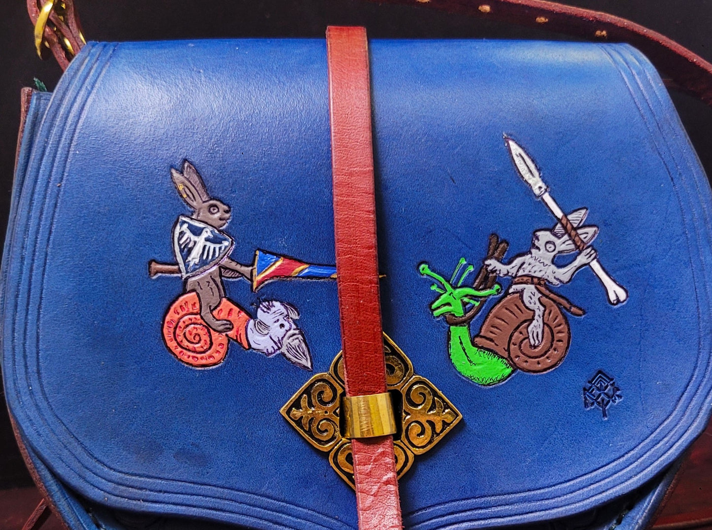 Medieval Jousting Rabbits Purse