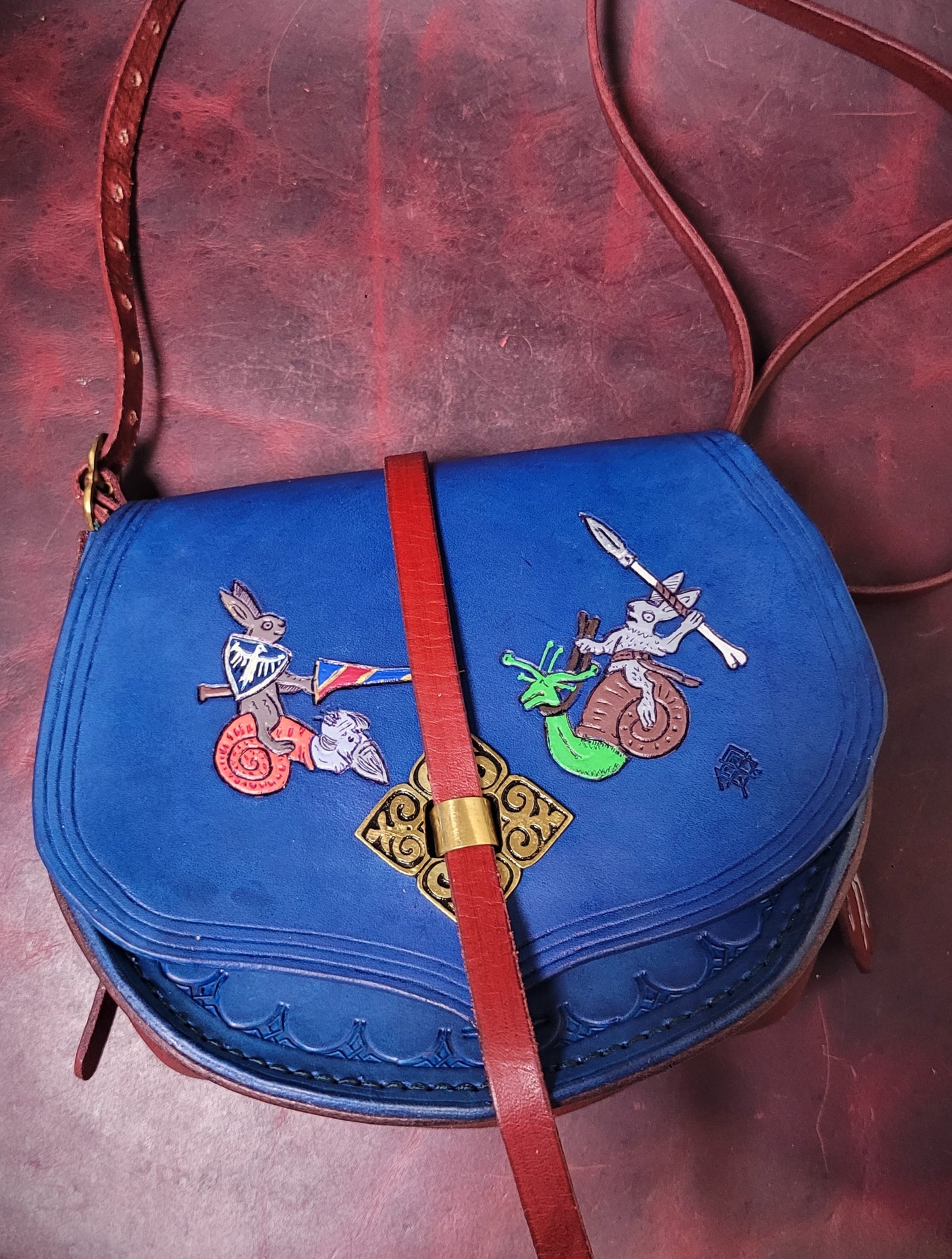 Medieval Jousting Rabbits Purse